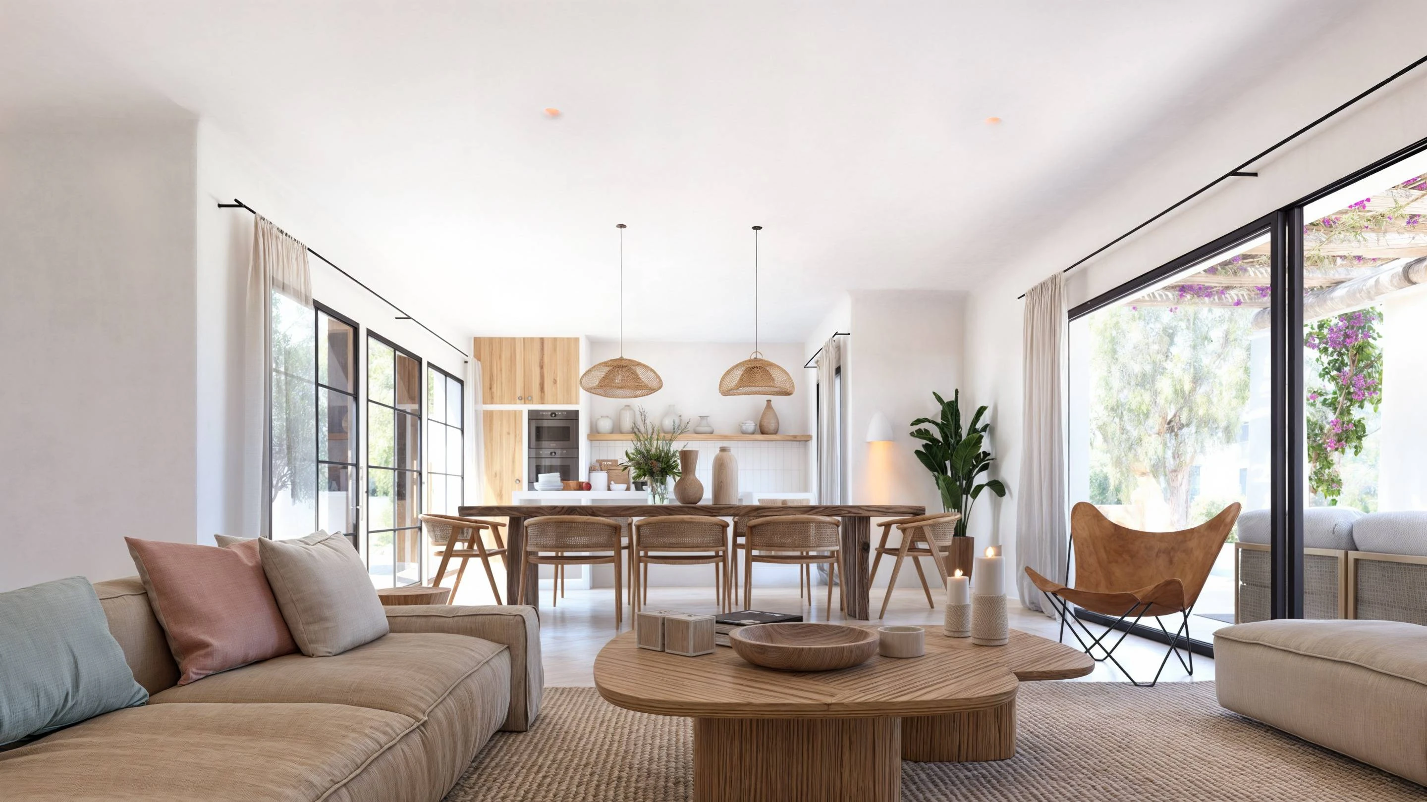Nueva villa estilo Ibiza a pocos pasos del mar en Les Rotes