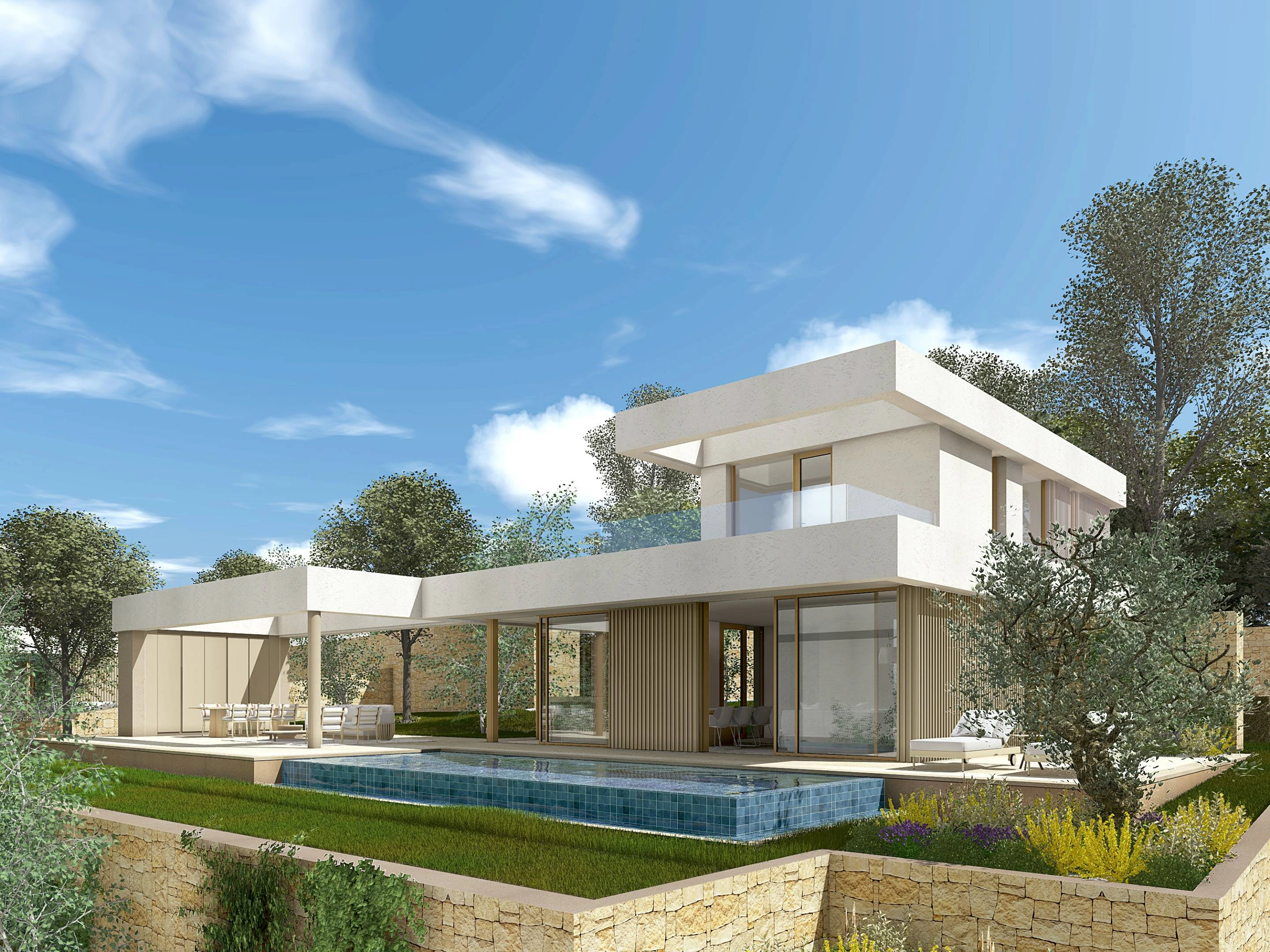 DG6720 - Villa Tossal. Villa neuve à vendre à Dénia - actuellement en construction.