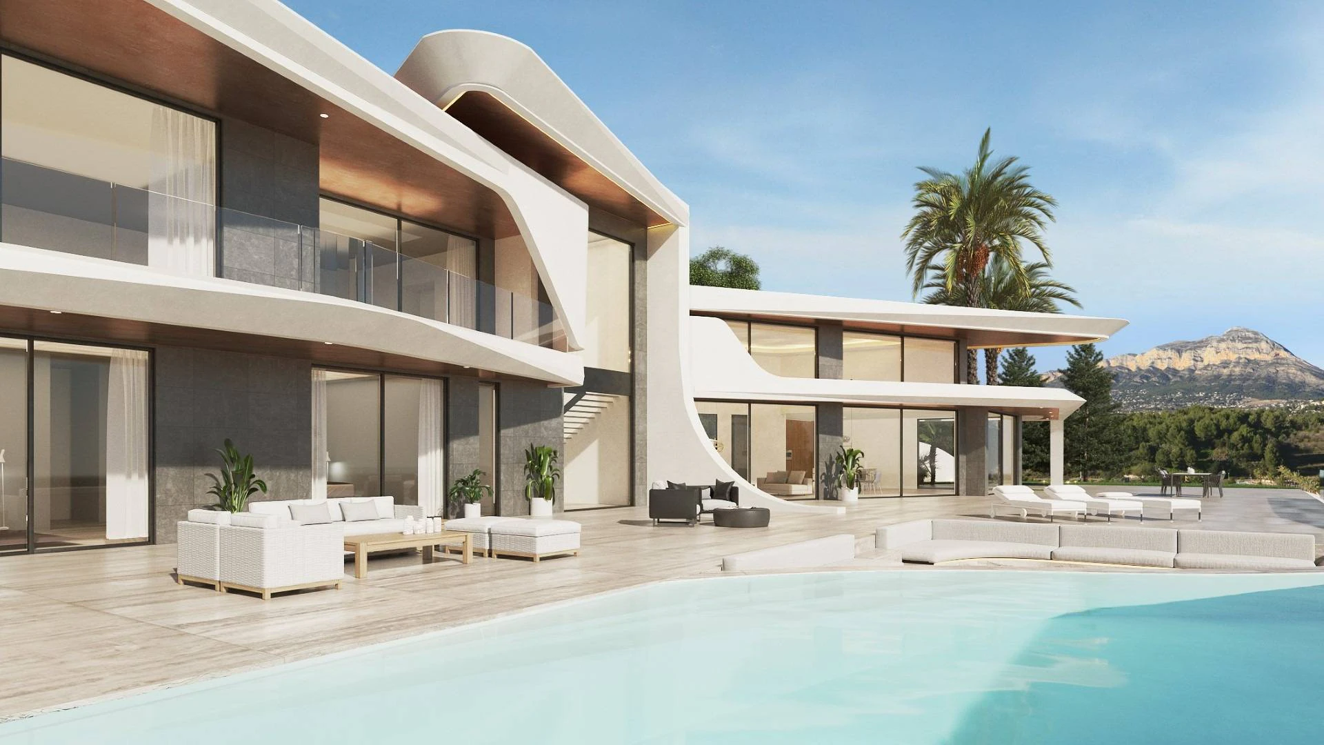 PG6352A - Villa Neptune. Projet de villa de luxe Space Age à vendre à Javea