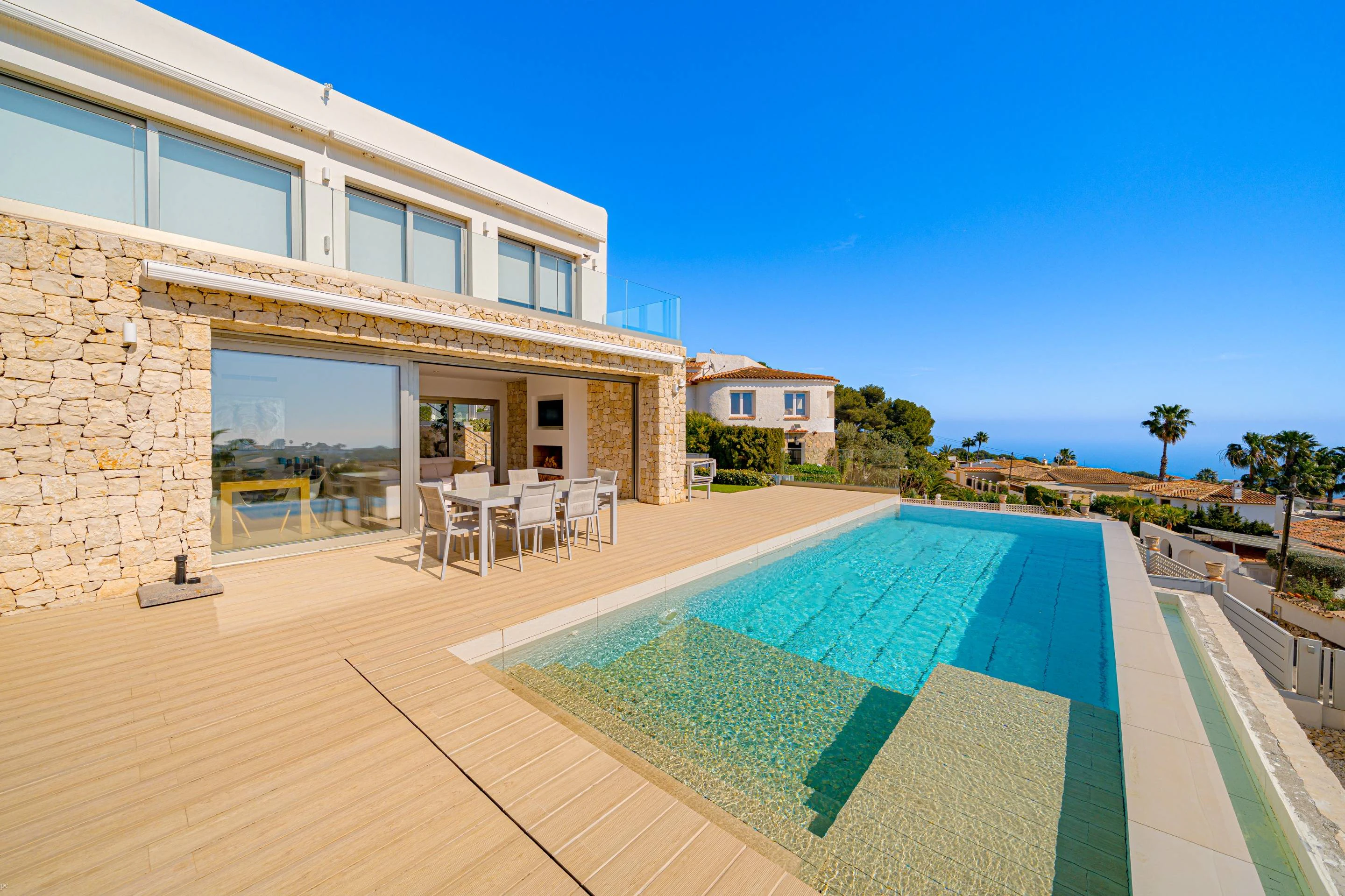 NC6713 - Villa Marian, villa moderne avec vue sur la mer à vendre à Javea, Balcon al Mar