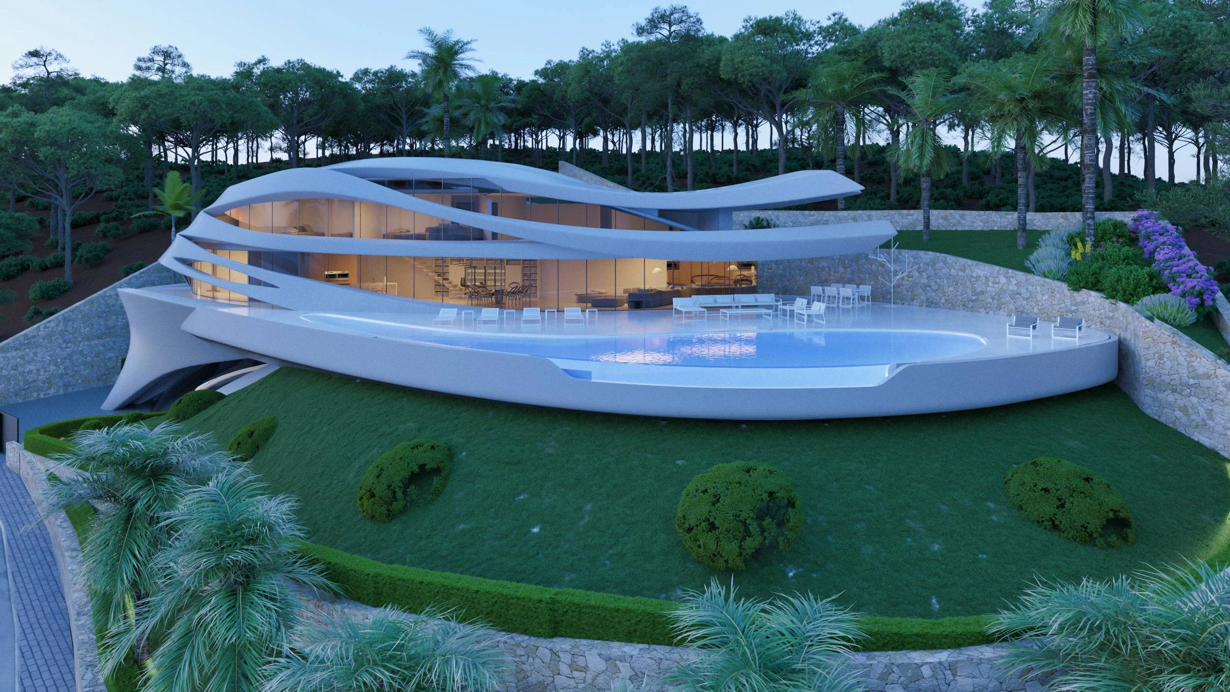 DG6014A - Ongelooflijke nieuwe villa met panoramisch uitzicht op zee te koop in Javea