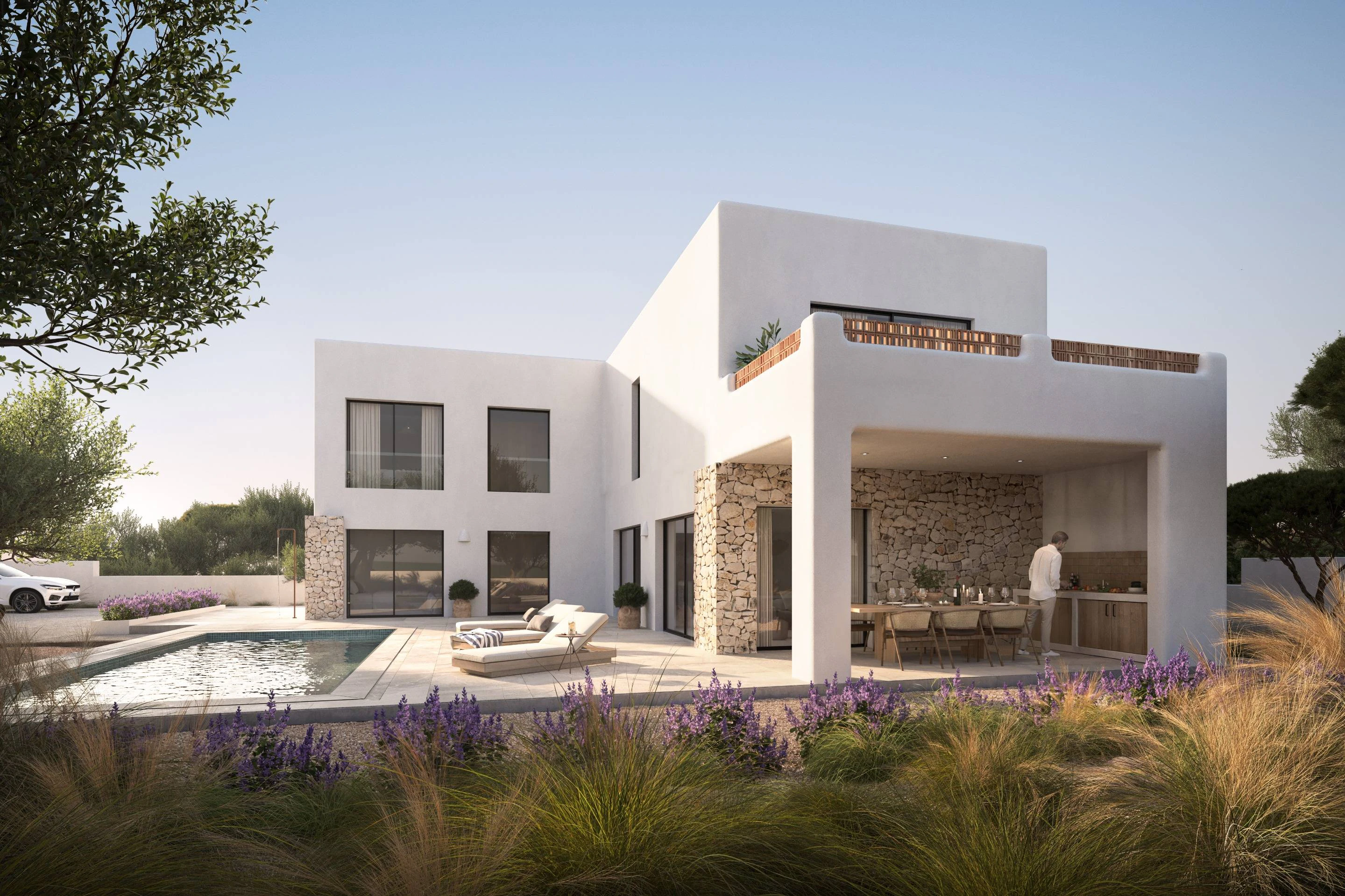 DG5303B - Elegante villa in Ibiza-stijl te koop in Moraira