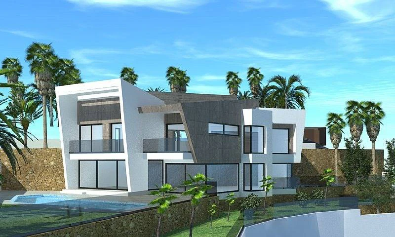 Villa moderna con vistas al mar a la venta en Calpe