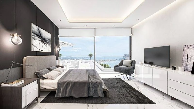 Moderna villa de lujo en construcción en Calpe con impresionantes vistas