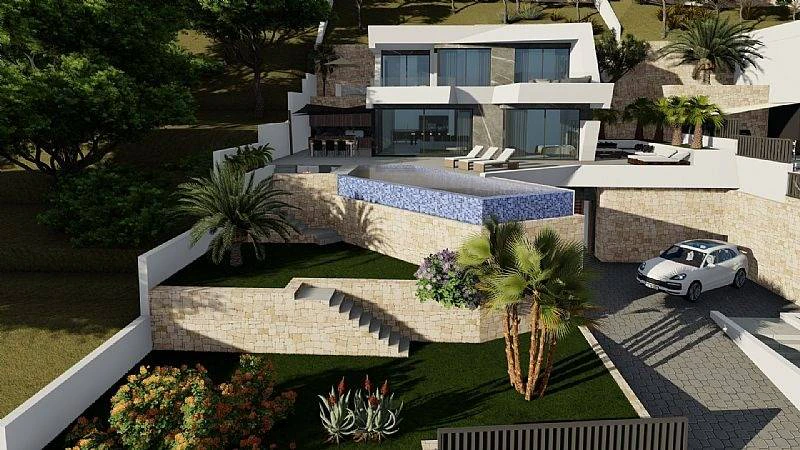 Nuevo proyecto de villa de lujo en venta en Calpe con vistas al mar