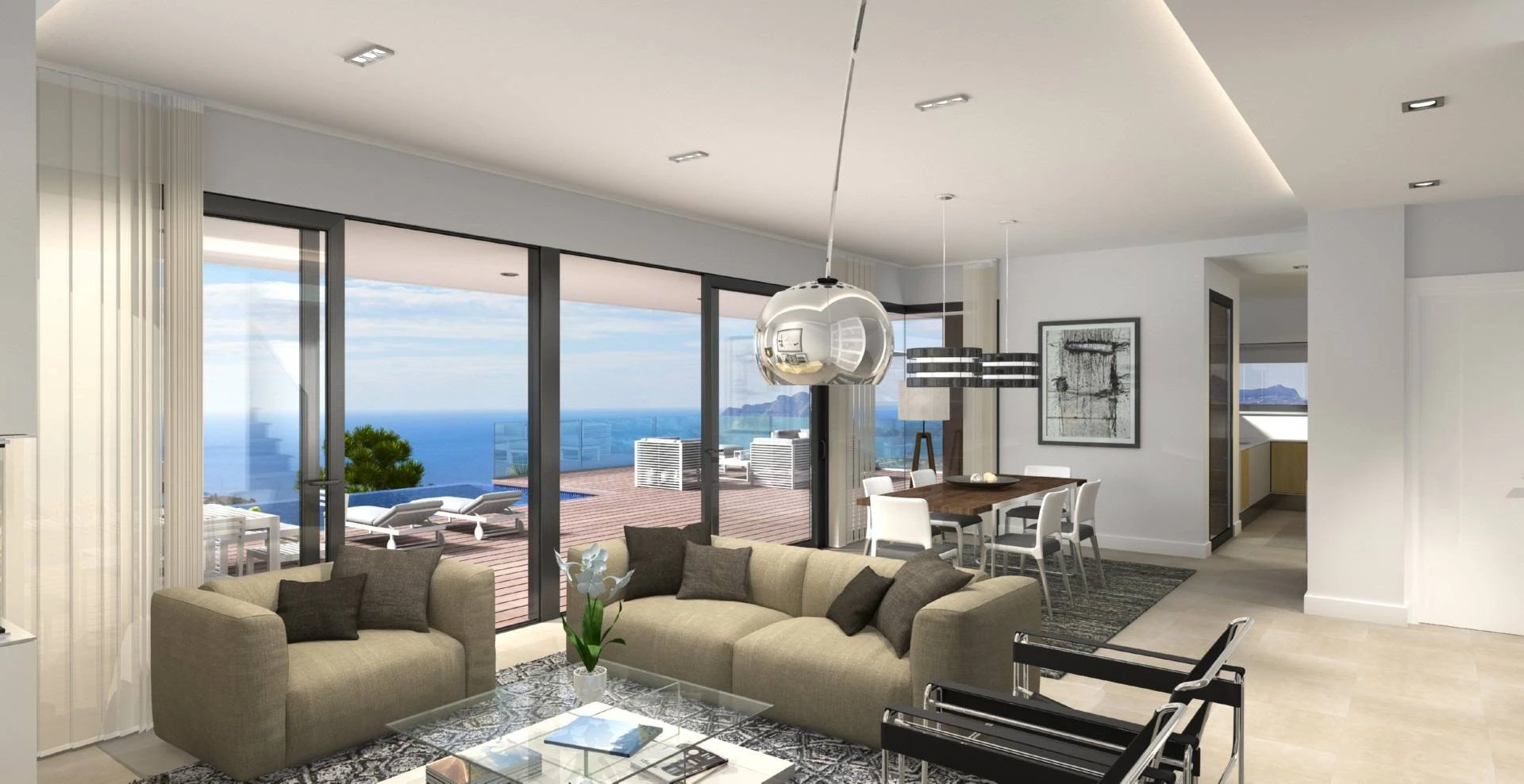 Villa de lujo en venta con impresionantes vistas panorámicas al impresionante mar Mediterráneo en Be