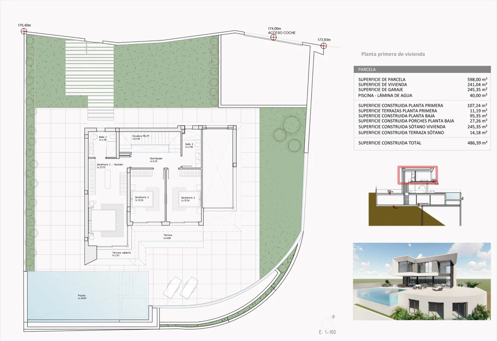 Villa de lujo con vistas al mar en venta en Finestrat