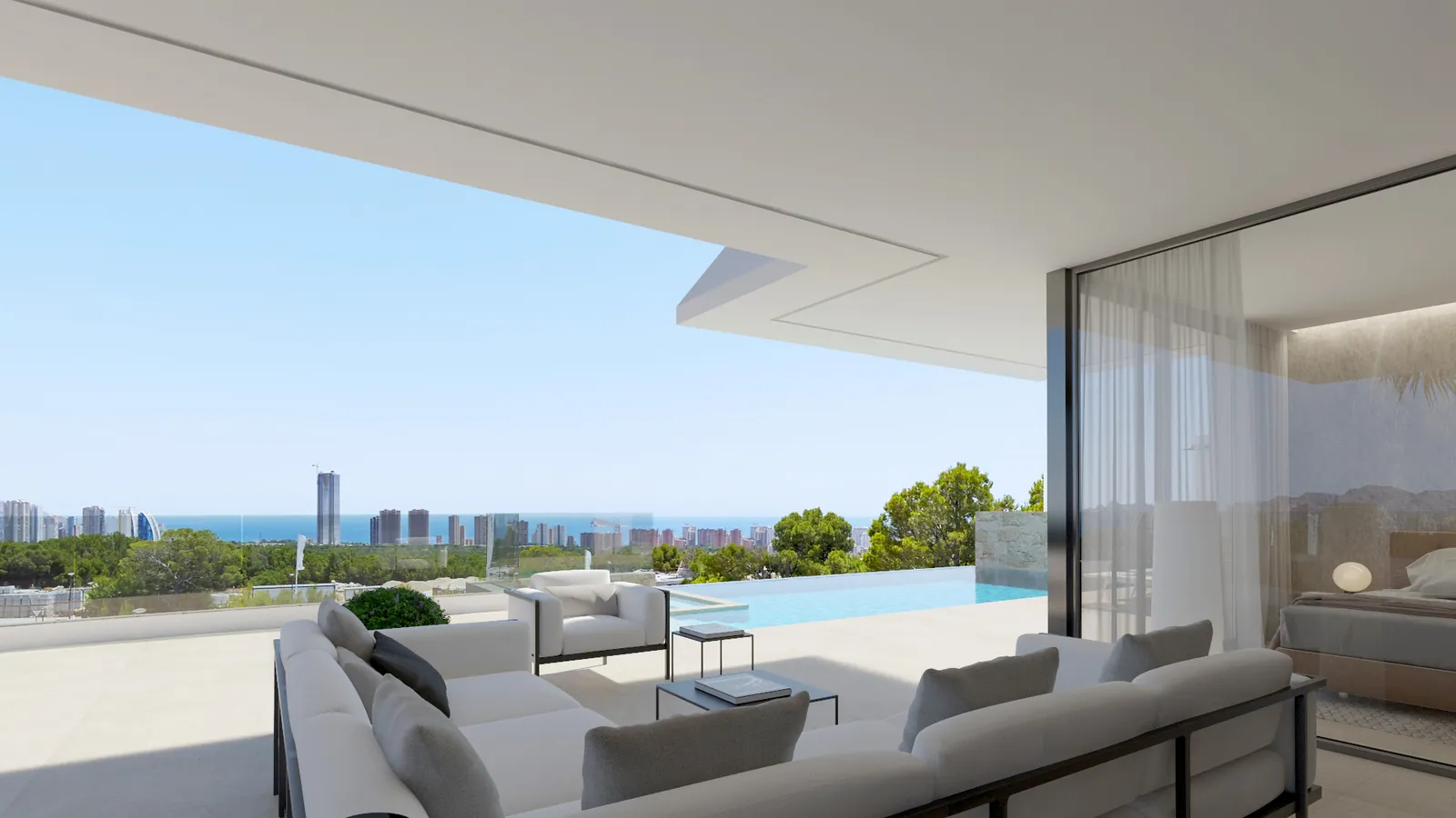 Villa de lujo con vistas al mar en venta en Finestrat