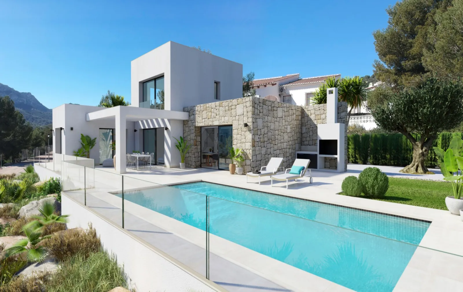 Proyecto de villa moderna con vistas panor&aacute;micas a 10 km de Denia