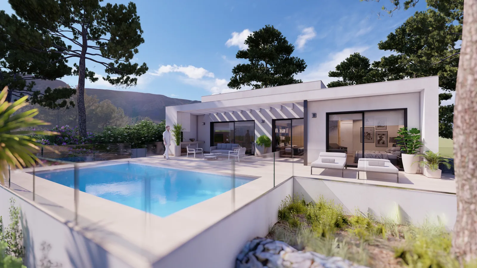 Proyecto de villa moderna en Urbanizaci&oacute;n Solana II a solo 10 km de Denia