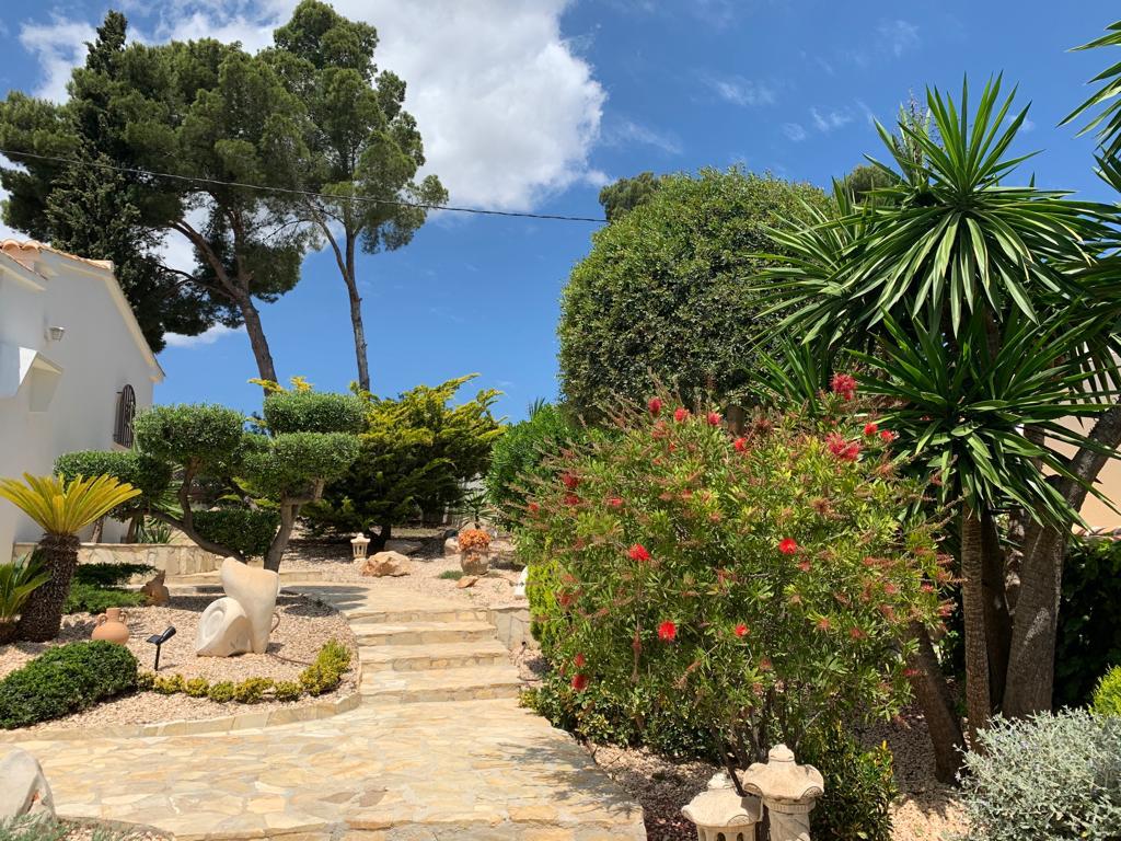 Luxury villa with sea views and two guest houses for sale in Benissa