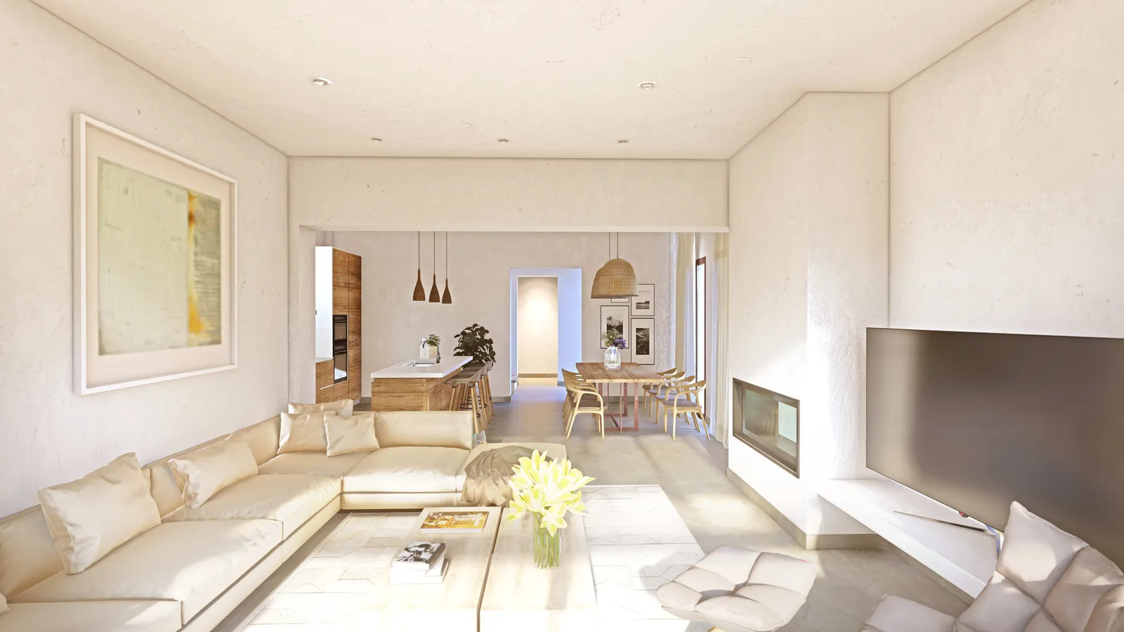 Villa de estilo ibicenco en primera línea de playa en Rabdells, Oliva