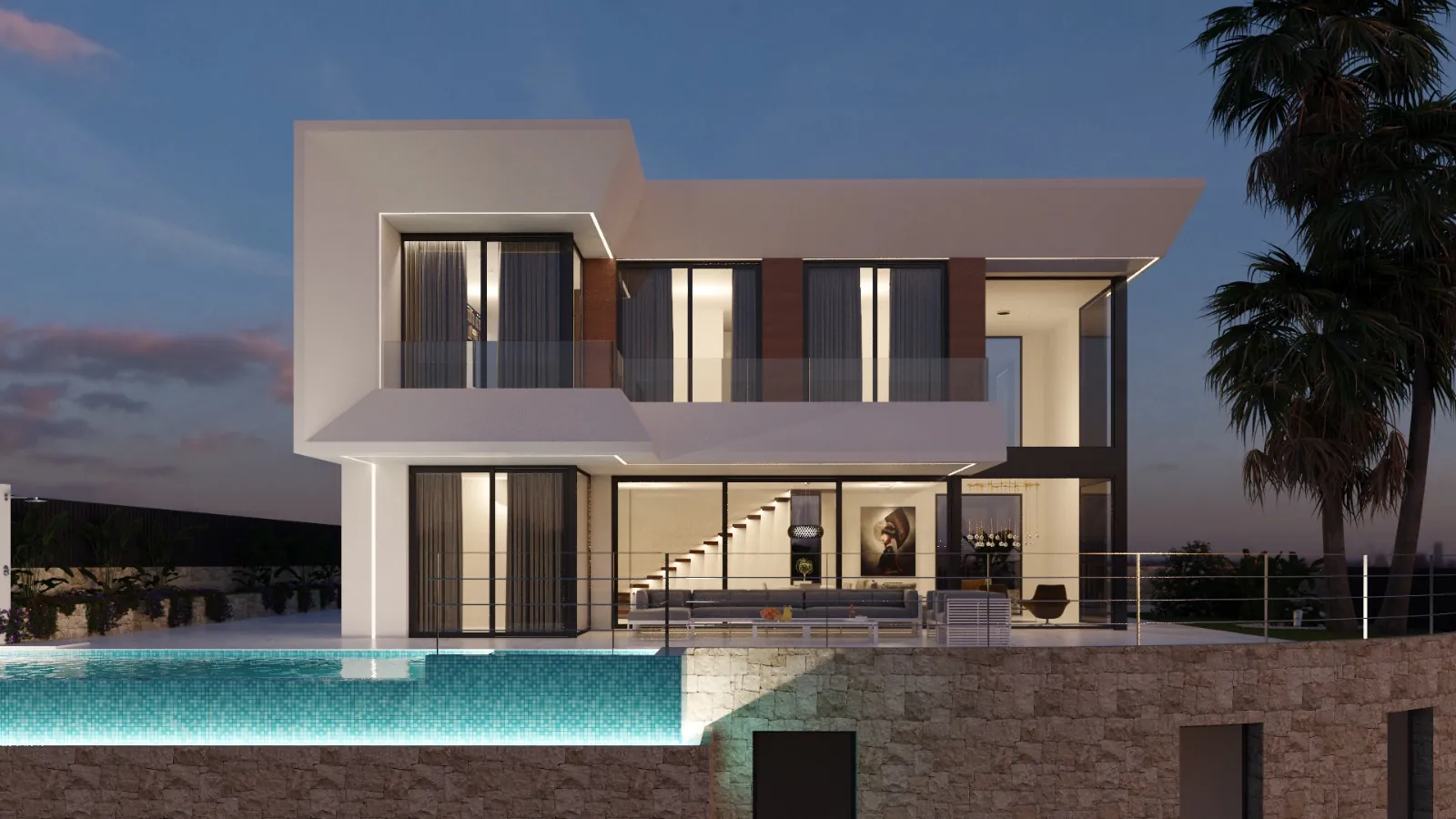 Villa de lujo con vistas al mar en venta en Finestrat
