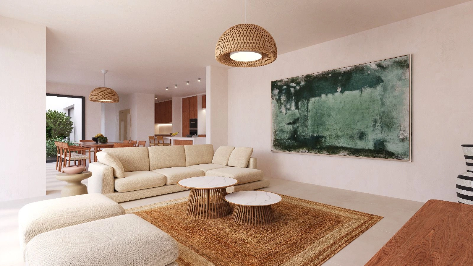 Ibiza-stijl villa met zeezicht te koop in Moraira