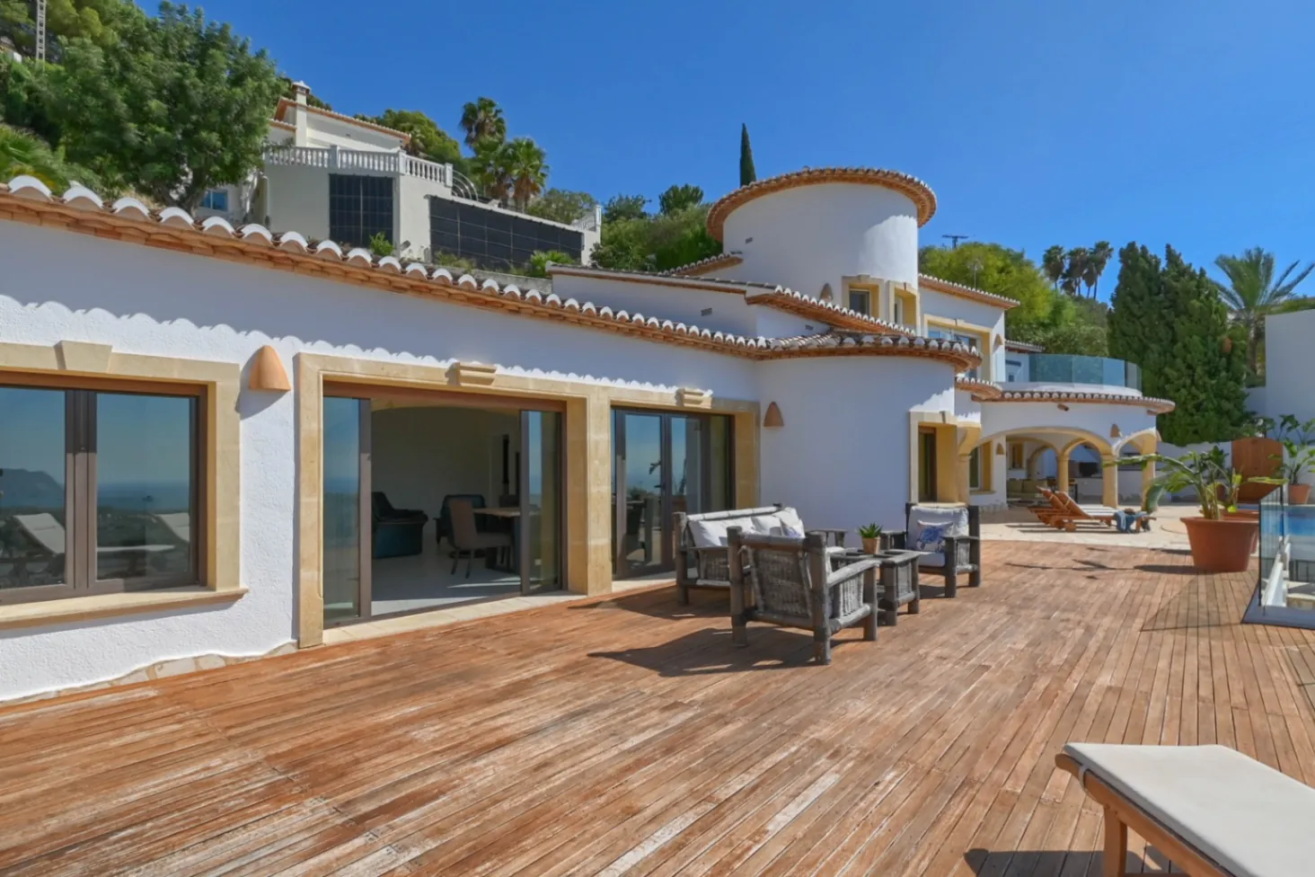 . DOS VILLAS +  APARTAMENTO DE INVITADOS . MORAIRA. VISTAS AL MAR