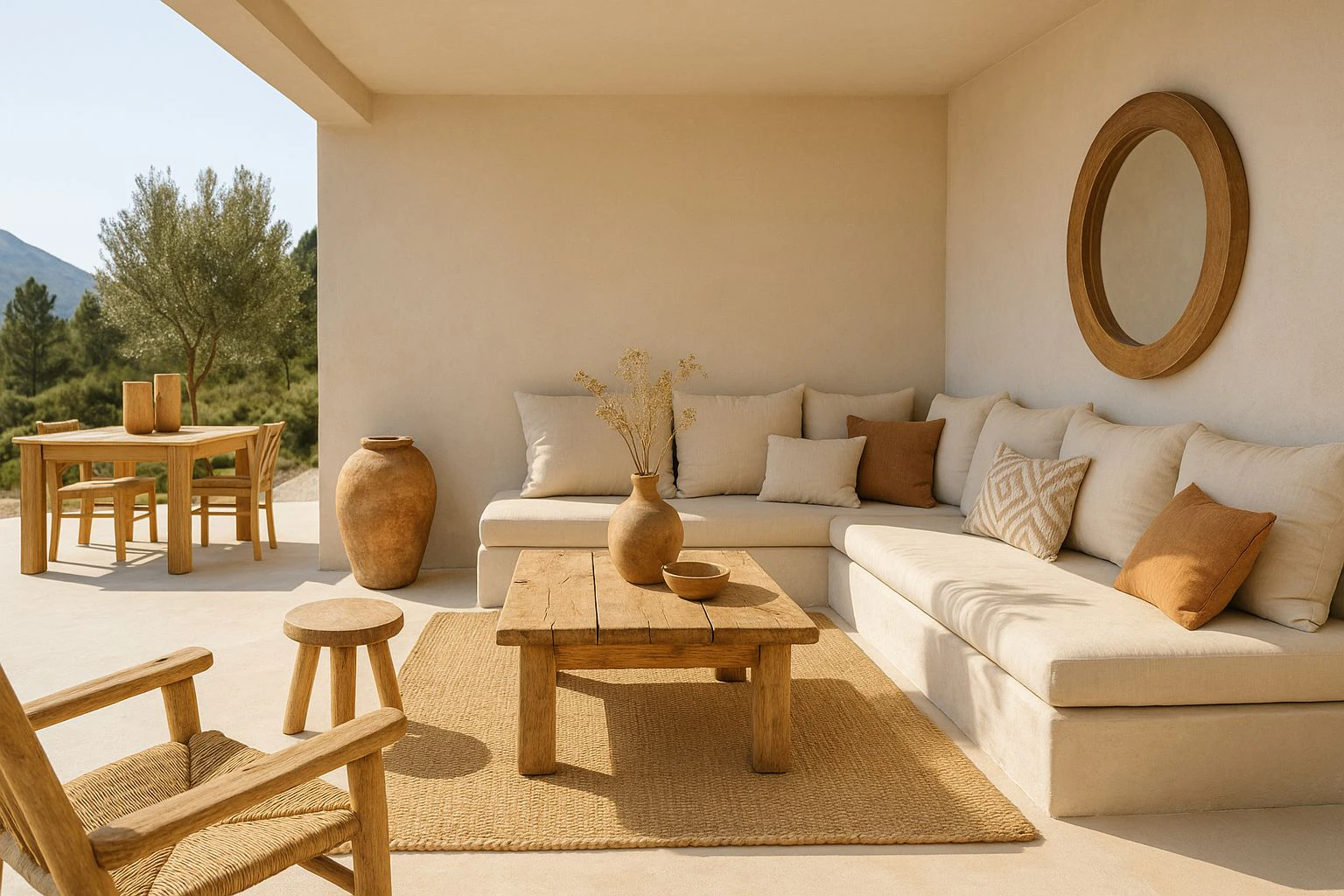 Exclusive new build villa in Ibiza style with pool and panoramic mountain views in Pedreguer.