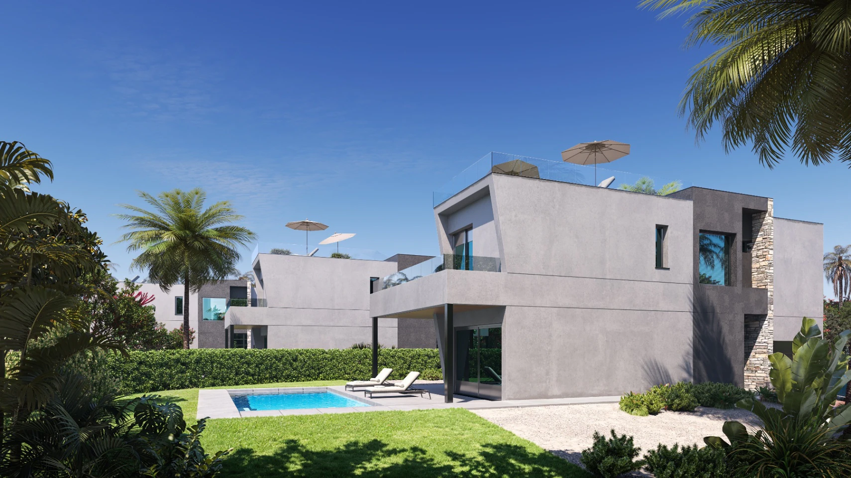 Moderna villa de nueva construcción en Calpe en construcción.