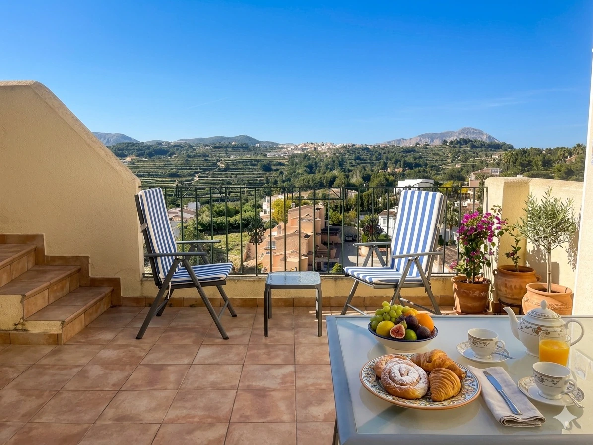 ADOSADO CON 3 HABITACIONES Y 2 BA&Ntilde;OS, VISTAS ABIERTAS, PISCINA COMUN, BENITACHELL