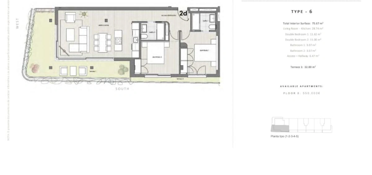 Apartamento en venta en Estepona