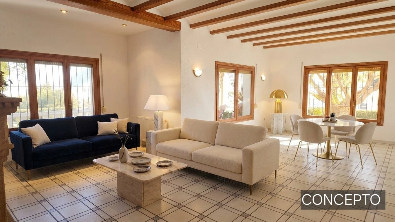 Amplio chalet independiente con 5 dormitorios y piscina en Calpe