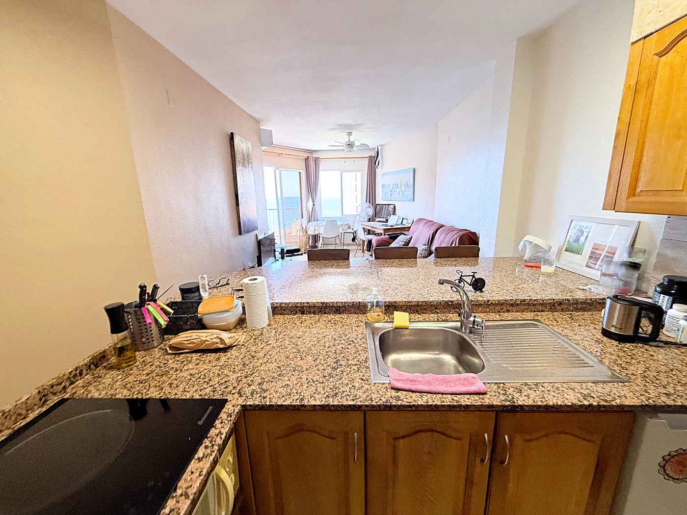 apartamento céntrico con vistas al mar y terraza