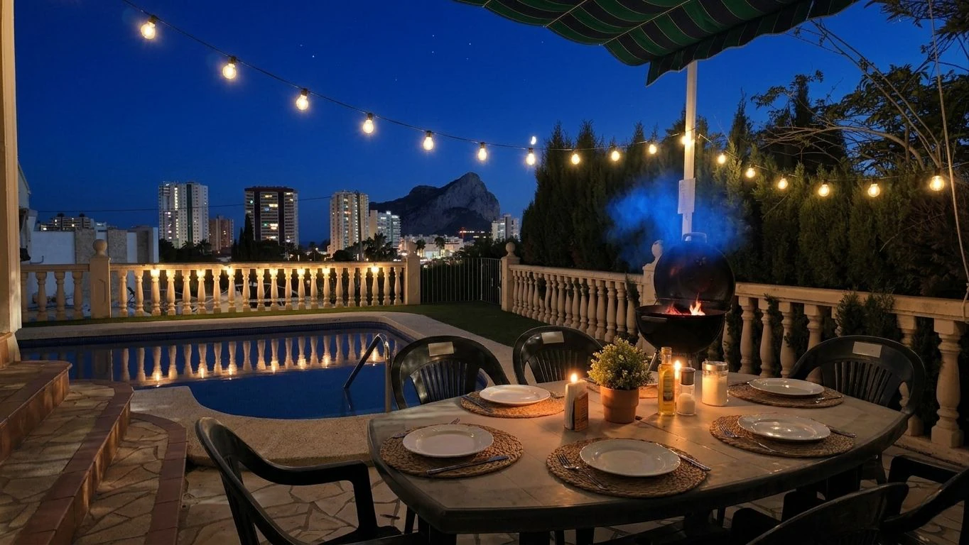 Chalet independiente en Calpe con piscina privada: 3 habitaciones.