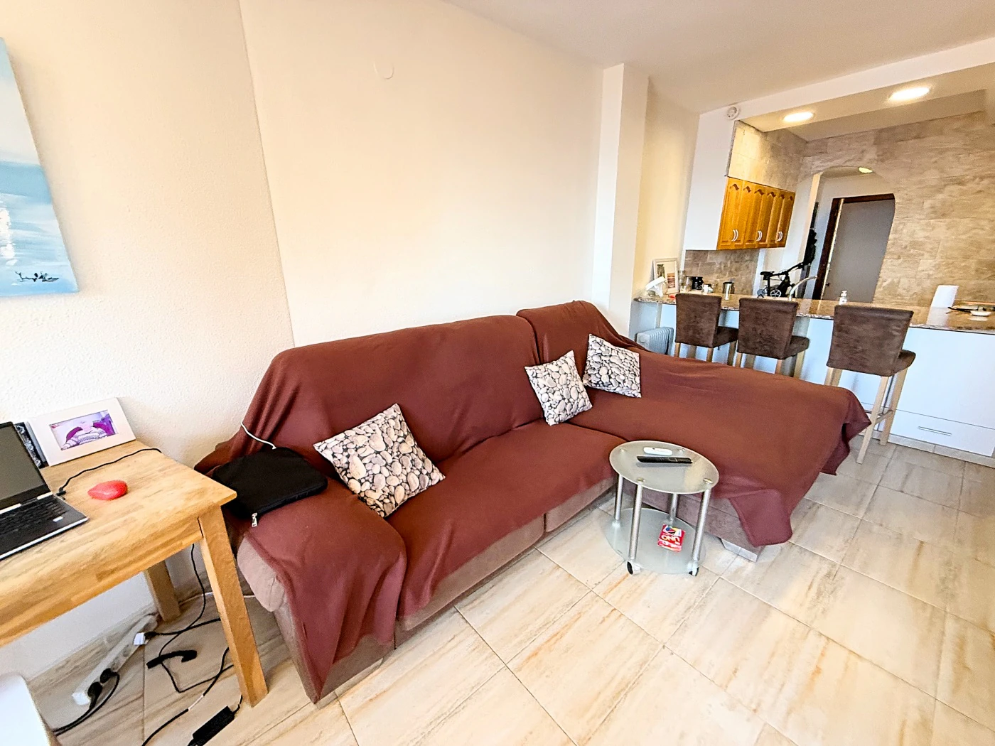 apartamento céntrico con vistas al mar y terraza