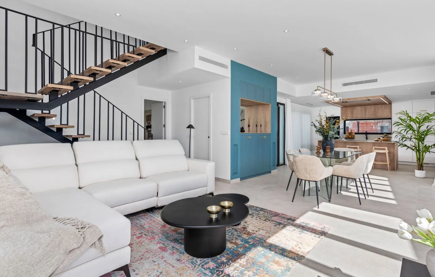 Contemporary newly built villas surrounded by mountains in Polop de la Marina.