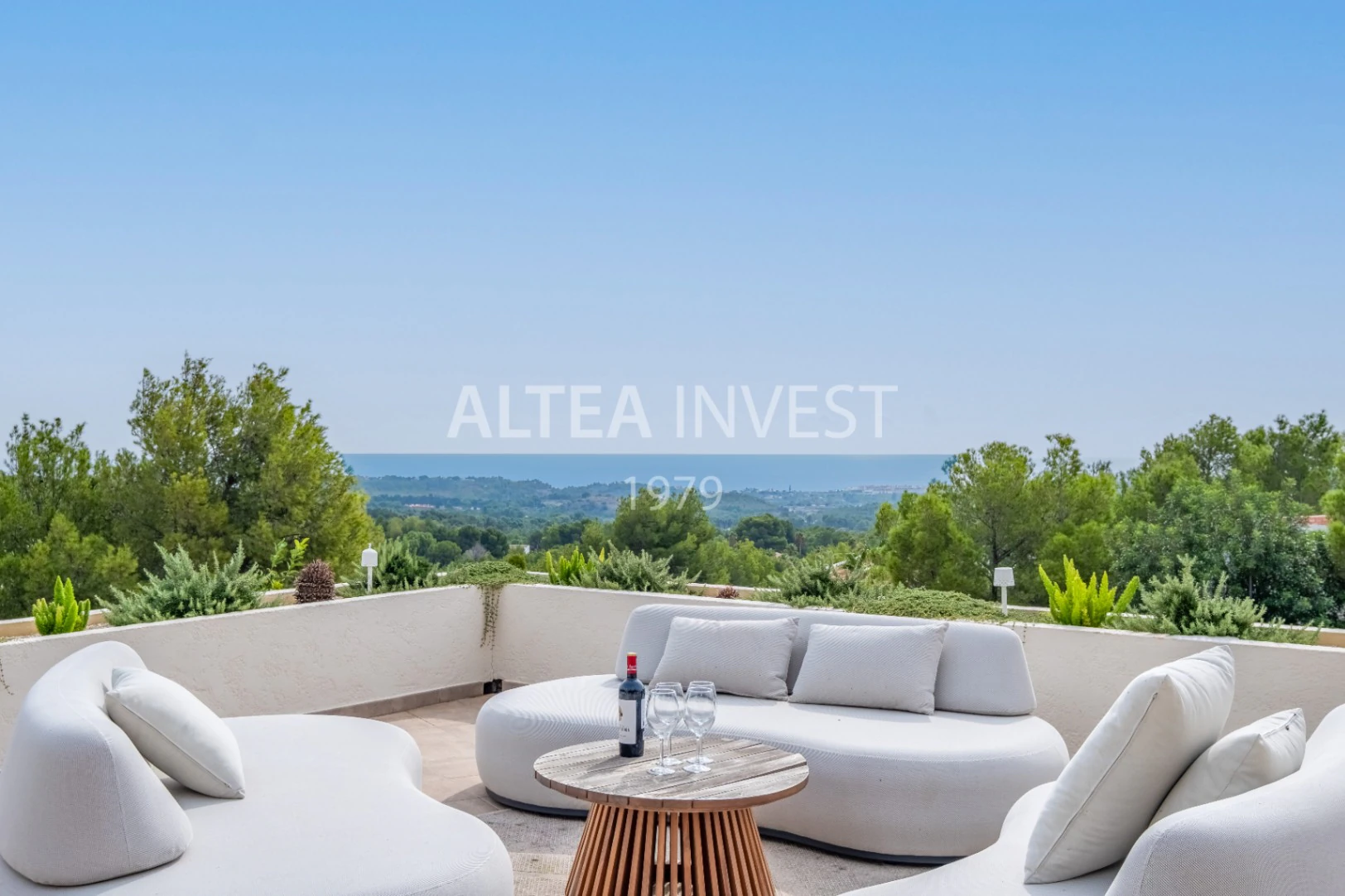 1464 - Ibiza-style villa with panoramic views of Altea Bay and the sea