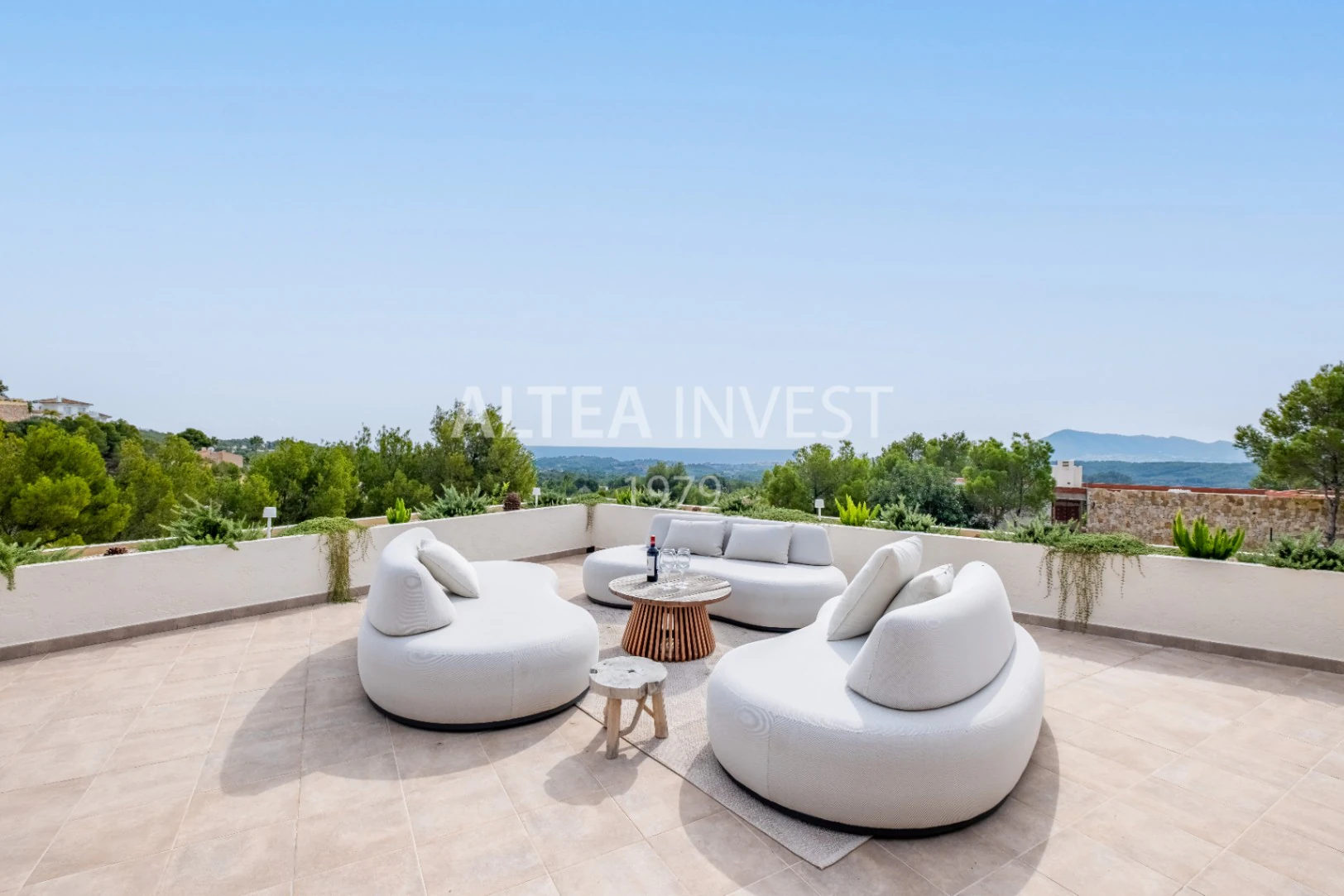 1464 - Ibiza-style villa with panoramic views of Altea Bay and the sea