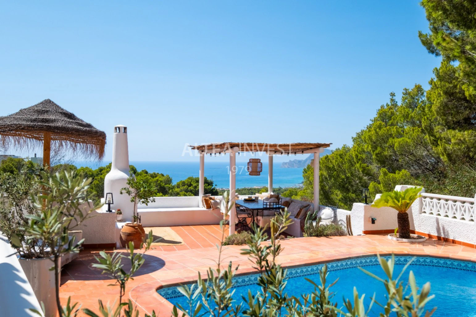 1438 - Boutique Villa with Sea Views, Ibiza-Inspired and Nature in Sierra de Altea