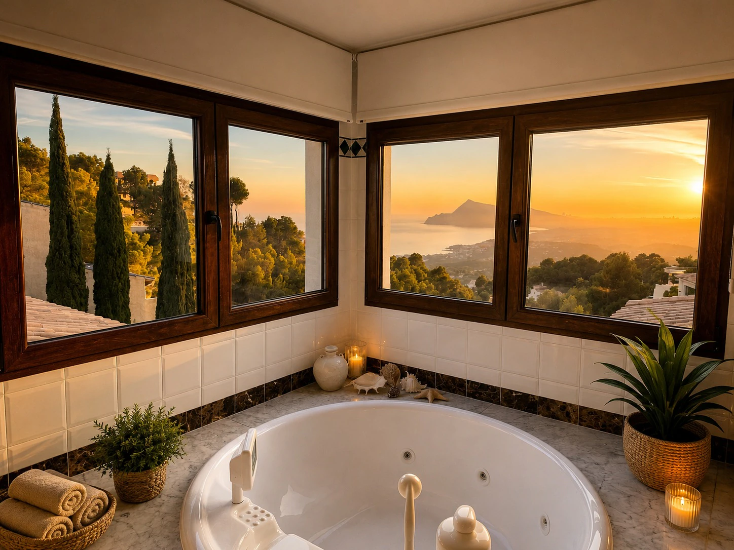 1189 - Elegant and spacious villa with open views over the Bay of Altea.