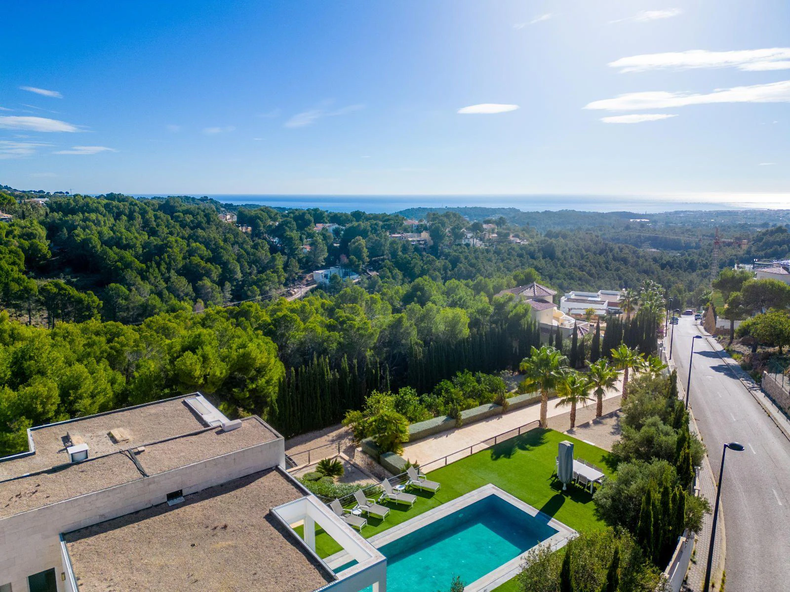 Stunning modern style villa with sea views