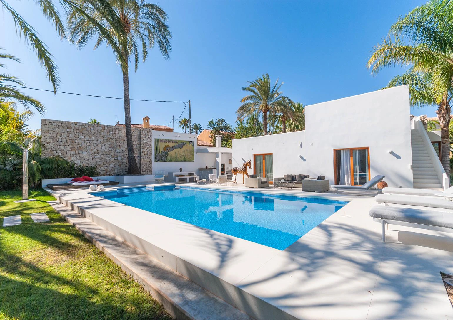 Mediterranean villa with tropical garden and private pool
