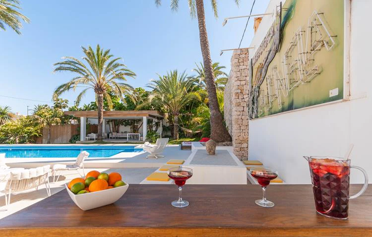 Mediterranean villa with tropical garden and private pool