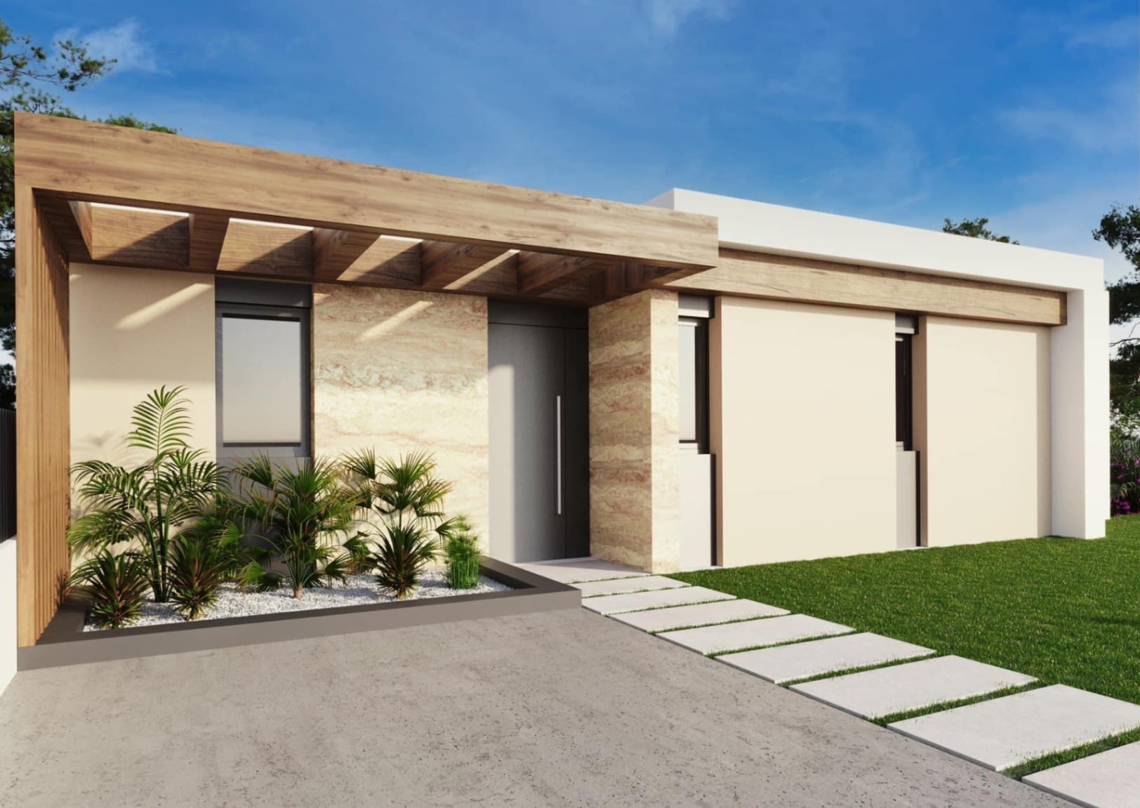 New modern villa with sea views for sale in Polop.