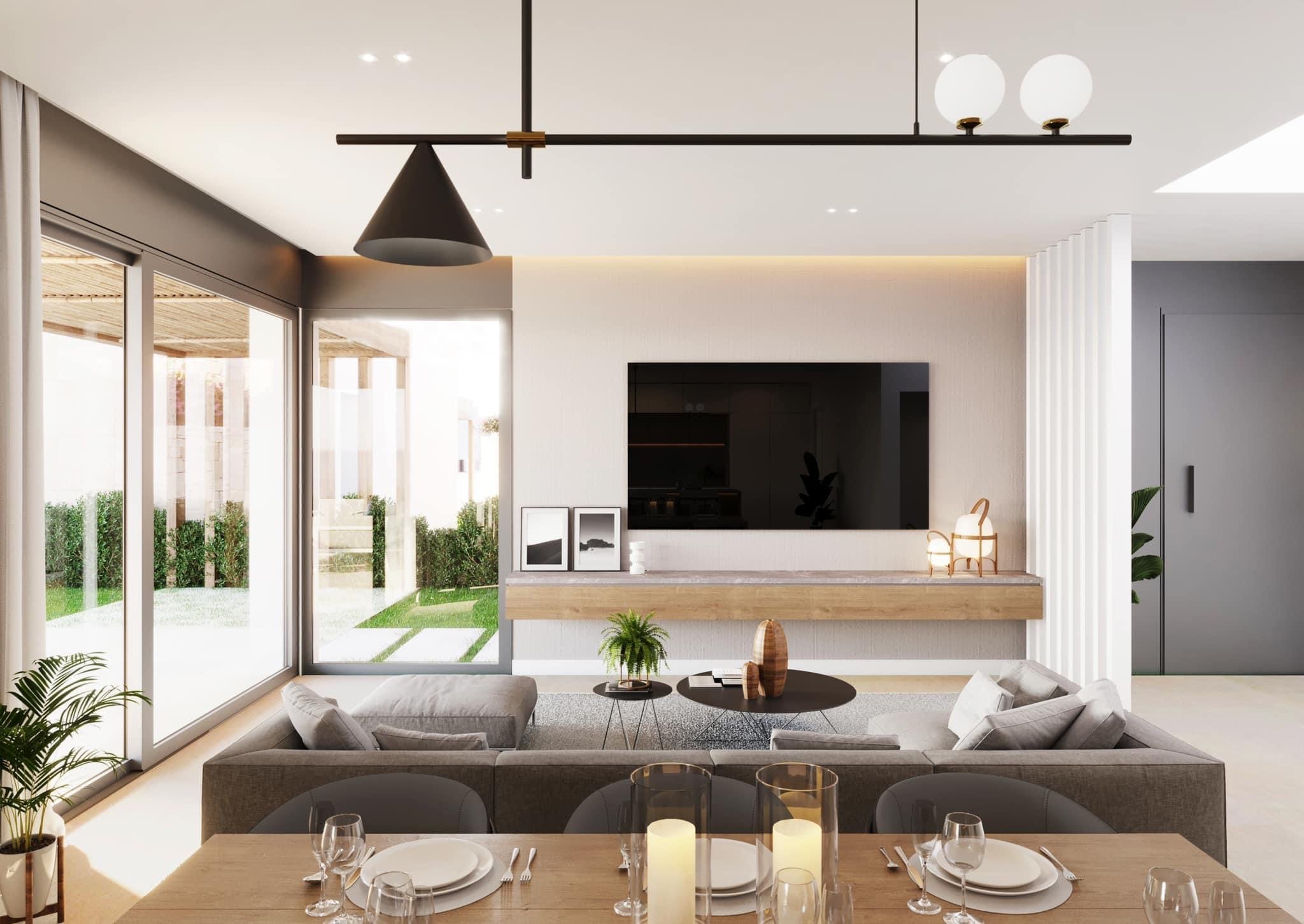 New modern villa with sea views for sale in Polop.