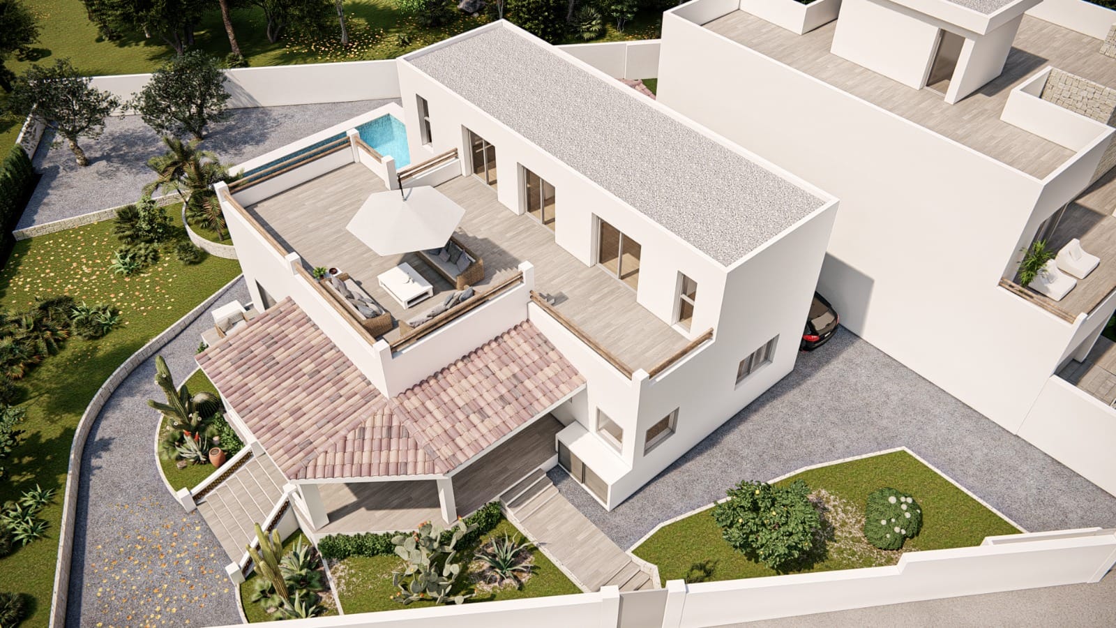 Vila gata de renovat cu piscină și vedere la munte de vânzare în Albir