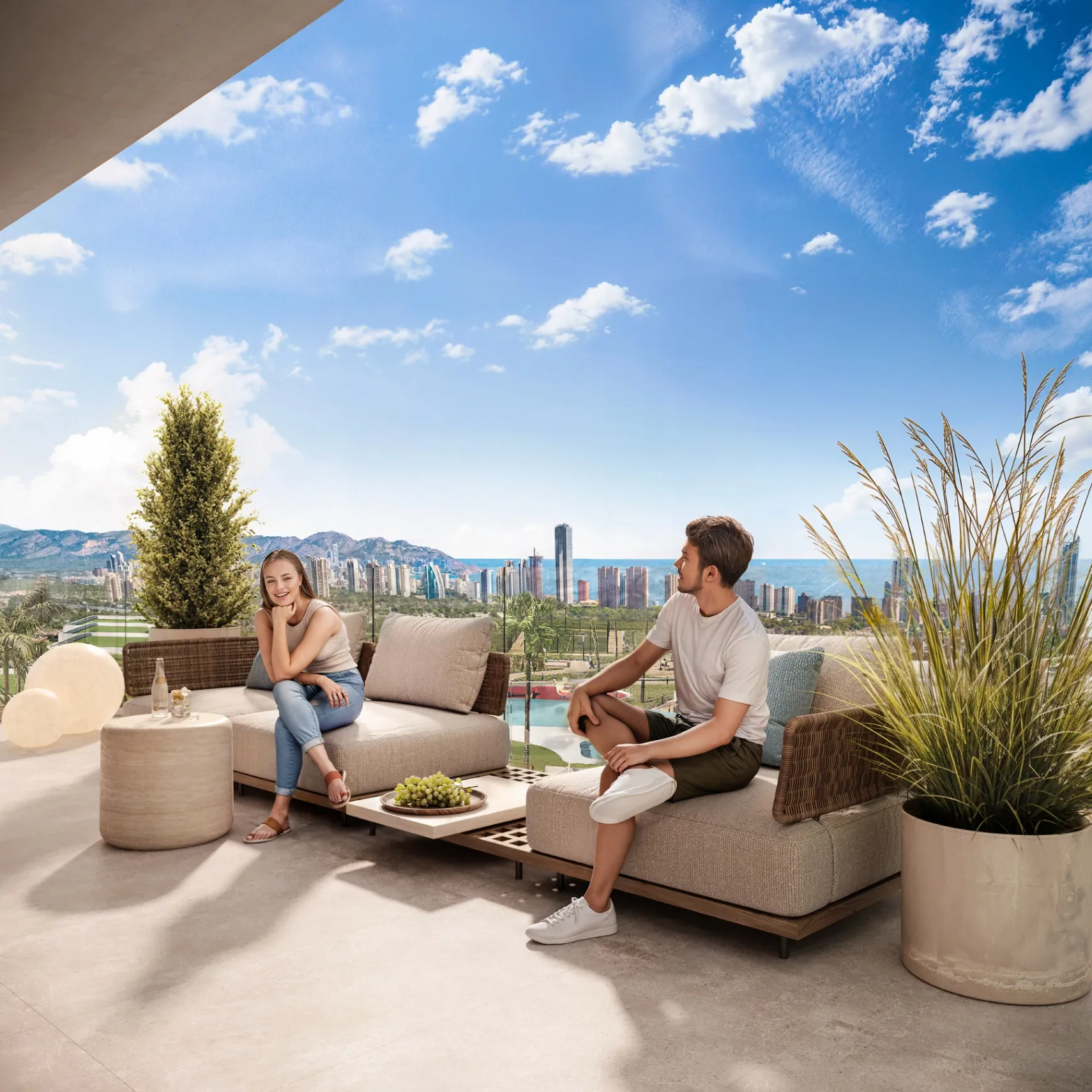 Vile de lux cu 3 dormitoare cu vedere la mare de vânzare în Finestrat