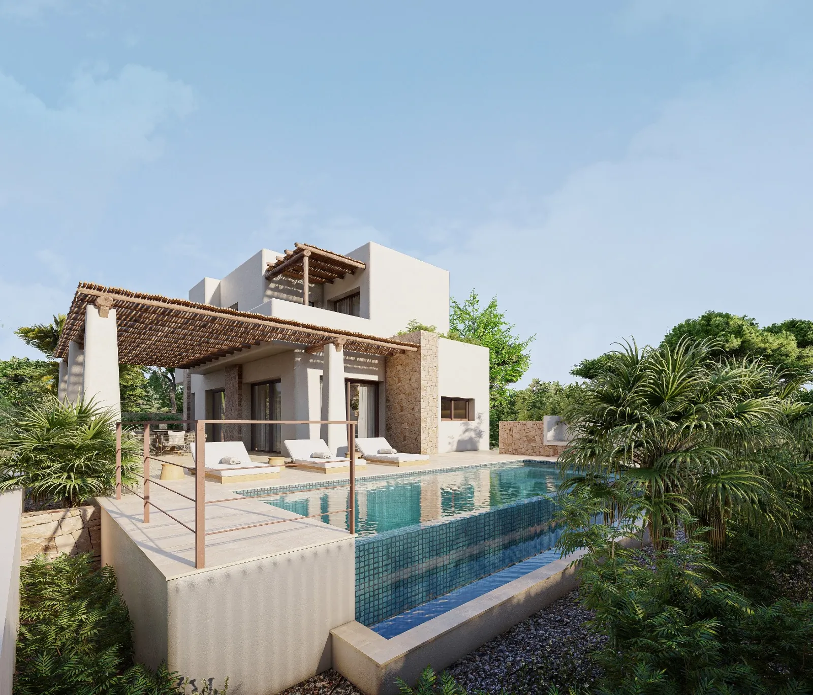 Vila modernă de nouă construcție cu vedere la mare și la munte de vânzare în Calpe, 2025.