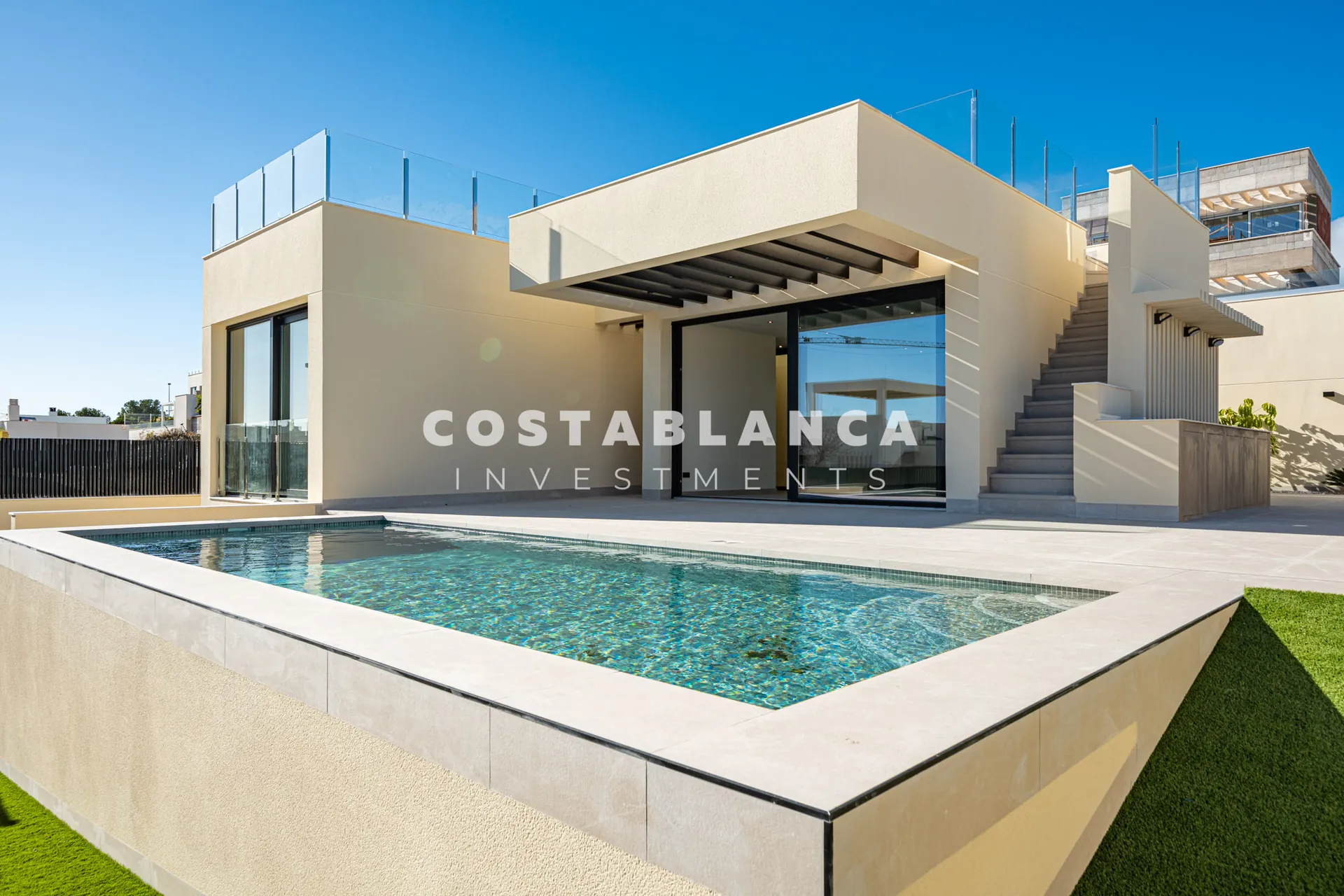 Modern new-built villa for sale in Polop with swimming pool.