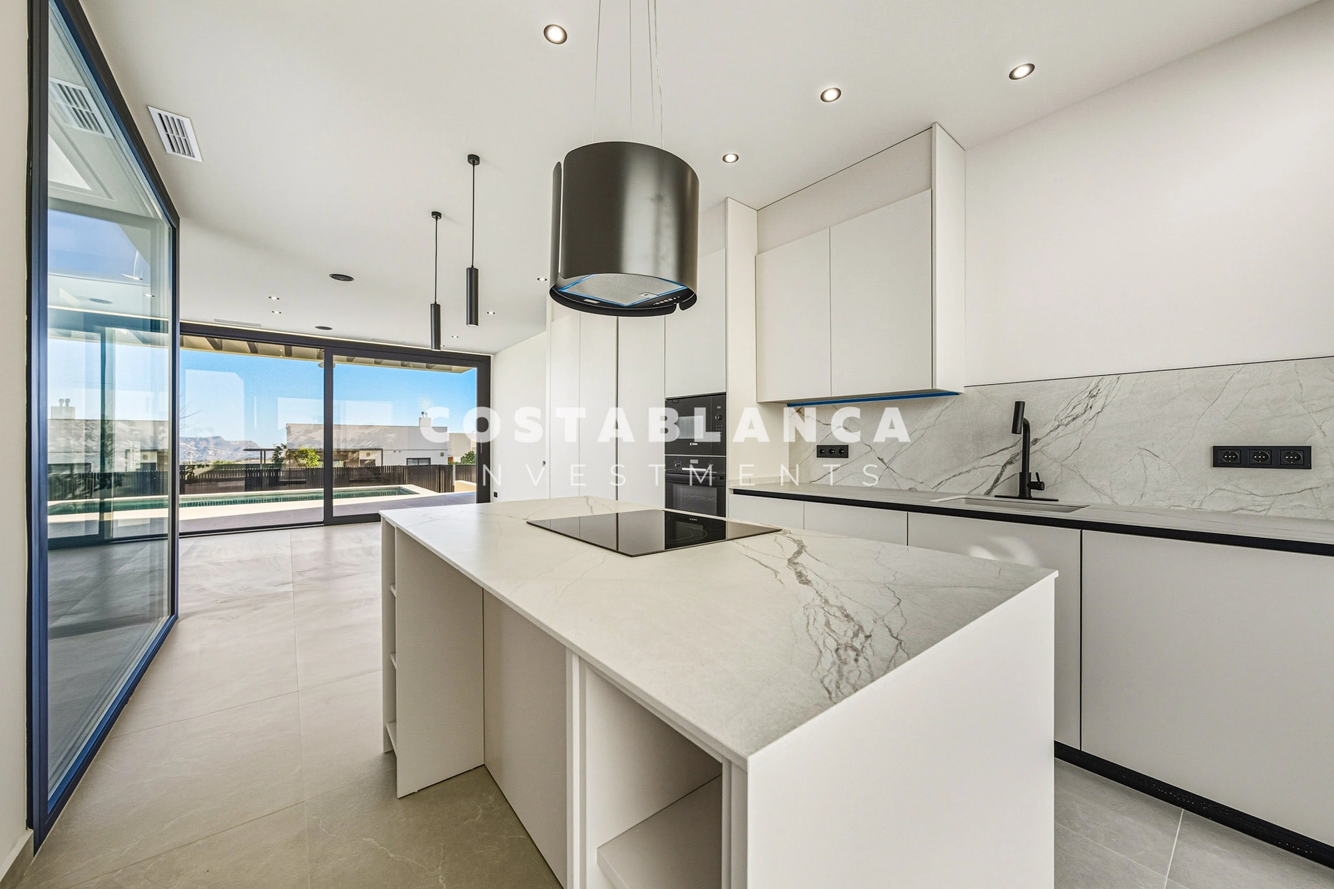 Modern new-built villa for sale in Polop with swimming pool.