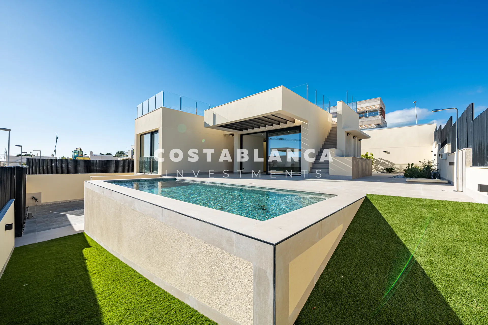 Modern new-built villa for sale in Polop with swimming pool.