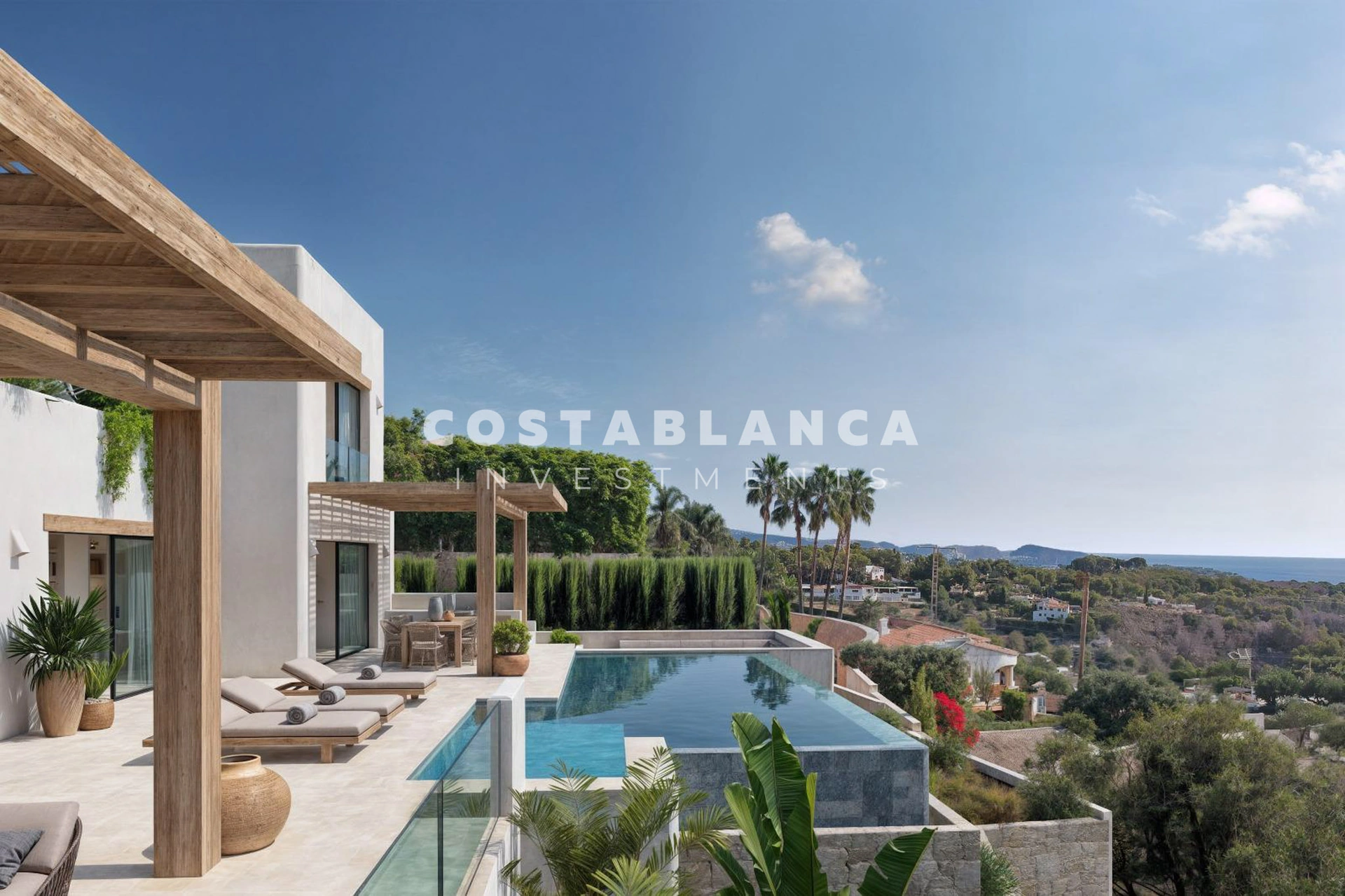 O capodoperă panoramică mediteraneană de vânzare în Benissa.
