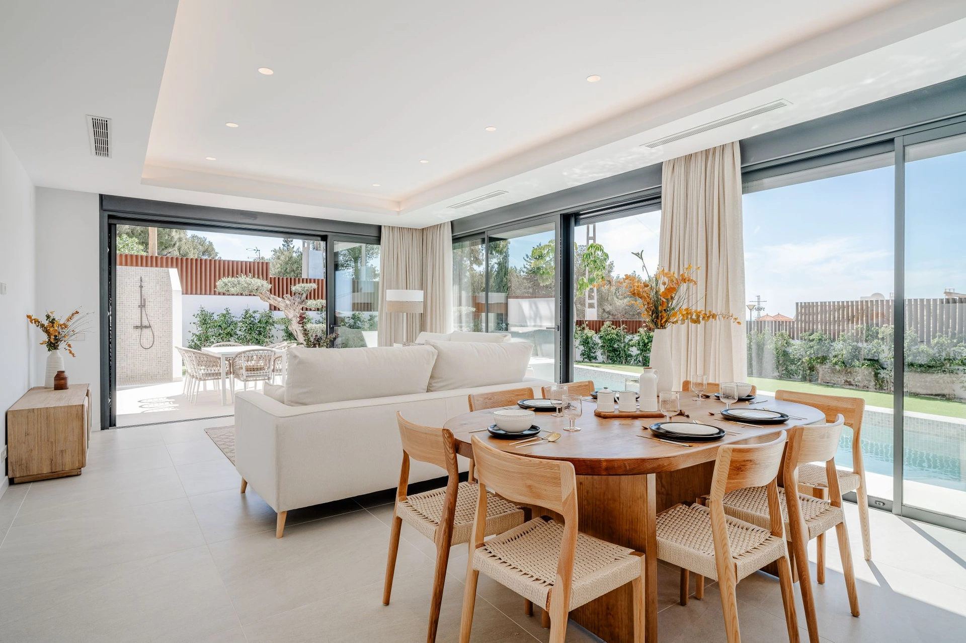 Luxury villa inspired by Ibiza with sea views and a rooftop oasis for sale in Calpe.
