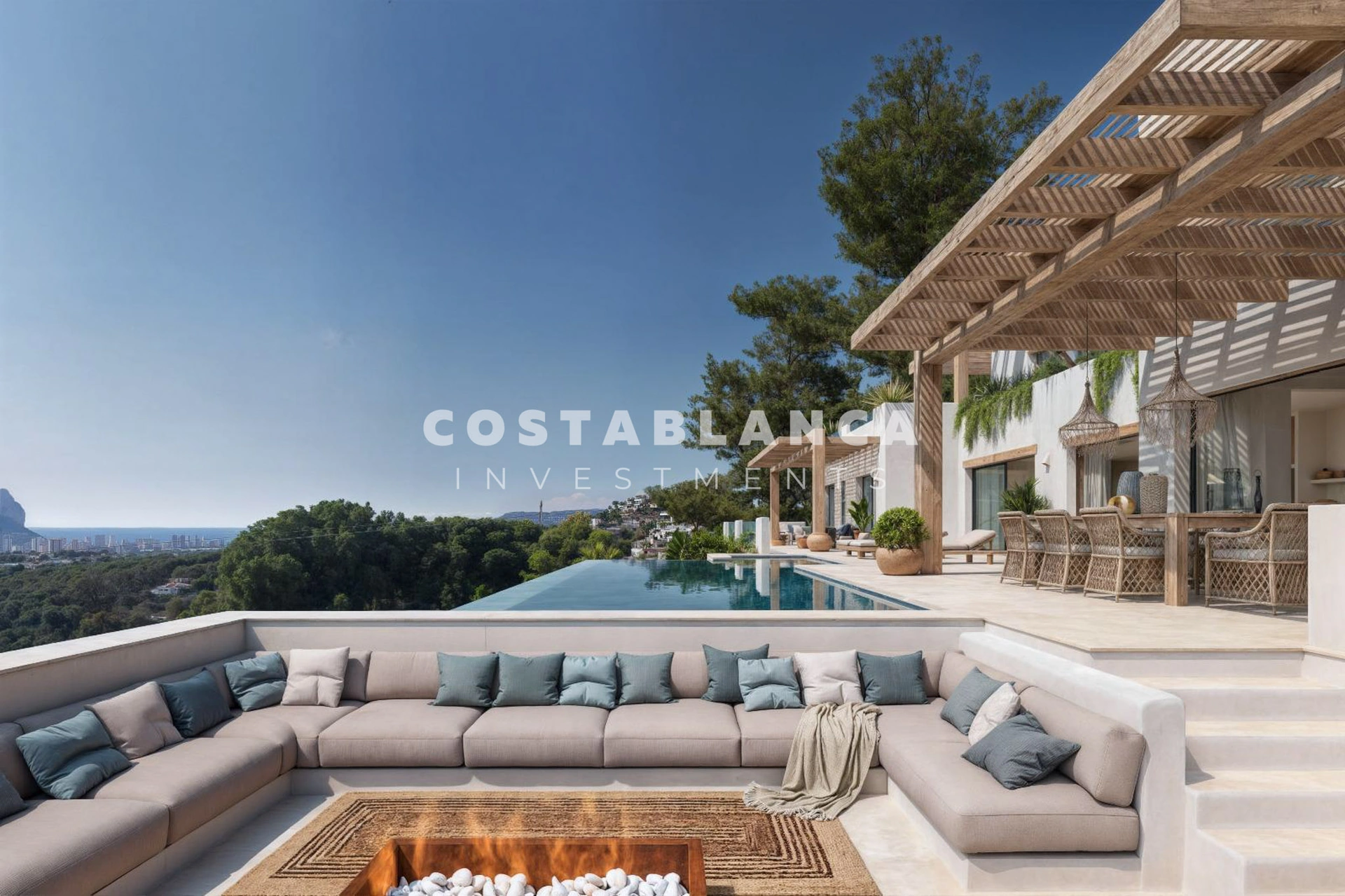 O capodoperă panoramică mediteraneană de vânzare în Benissa.
