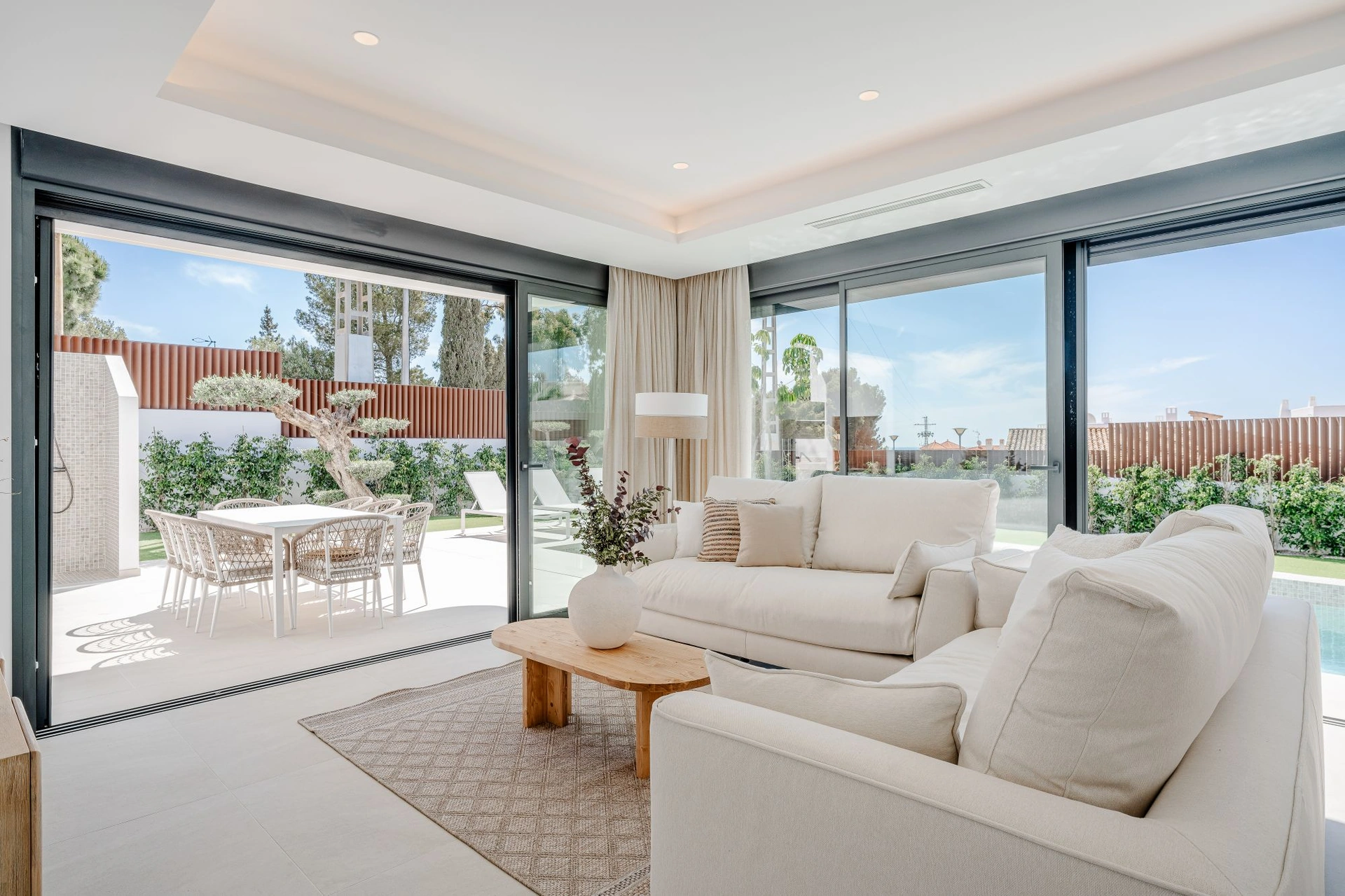 Luxury villa inspired by Ibiza with sea views and a rooftop oasis for sale in Calpe.