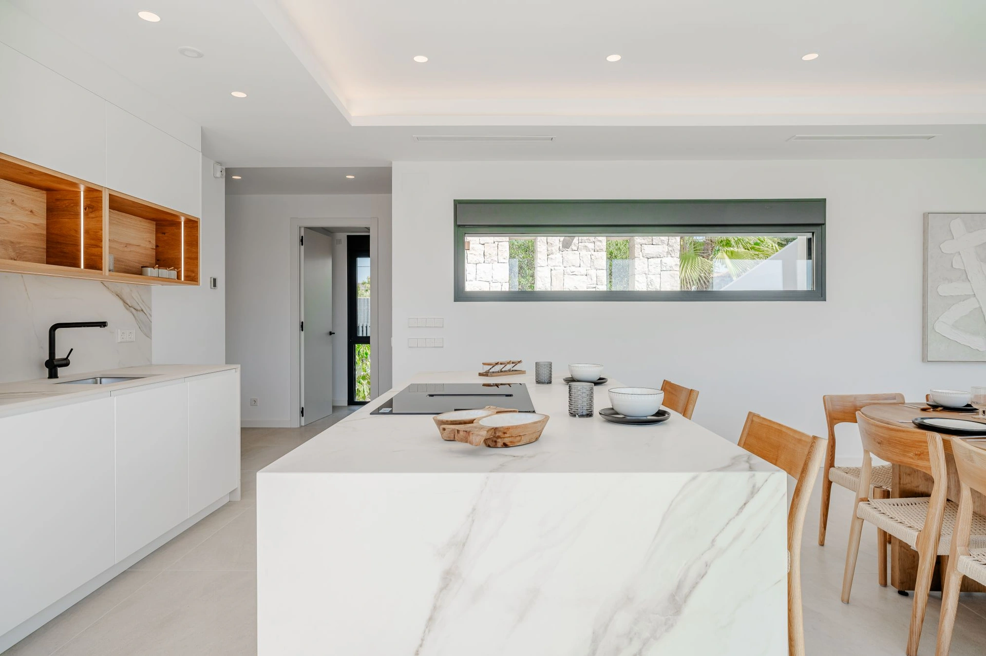 Luxury villa inspired by Ibiza with sea views and a rooftop oasis for sale in Calpe.