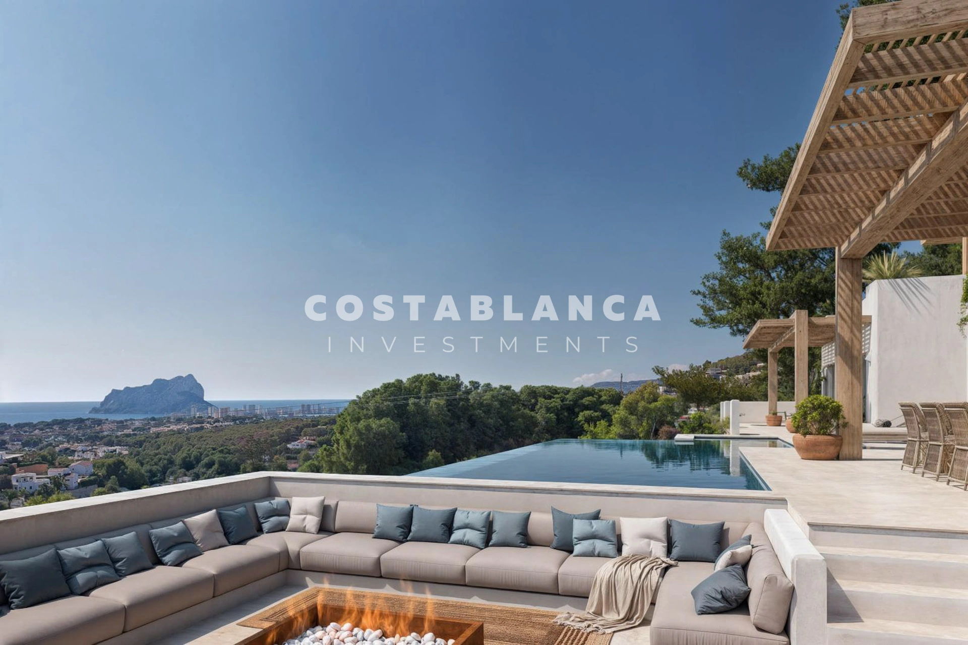 O capodoperă panoramică mediteraneană de vânzare în Benissa.