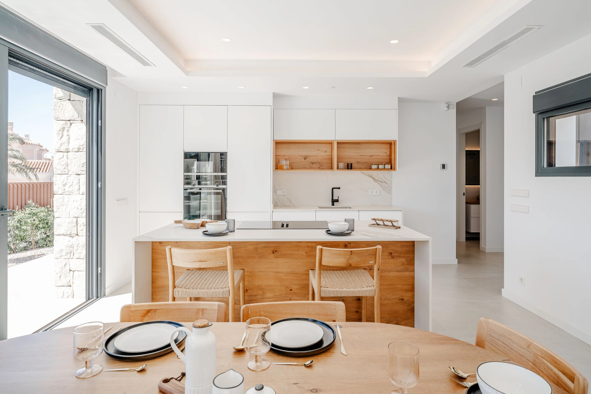 Luxury villa inspired by Ibiza with sea views and a rooftop oasis for sale in Calpe.